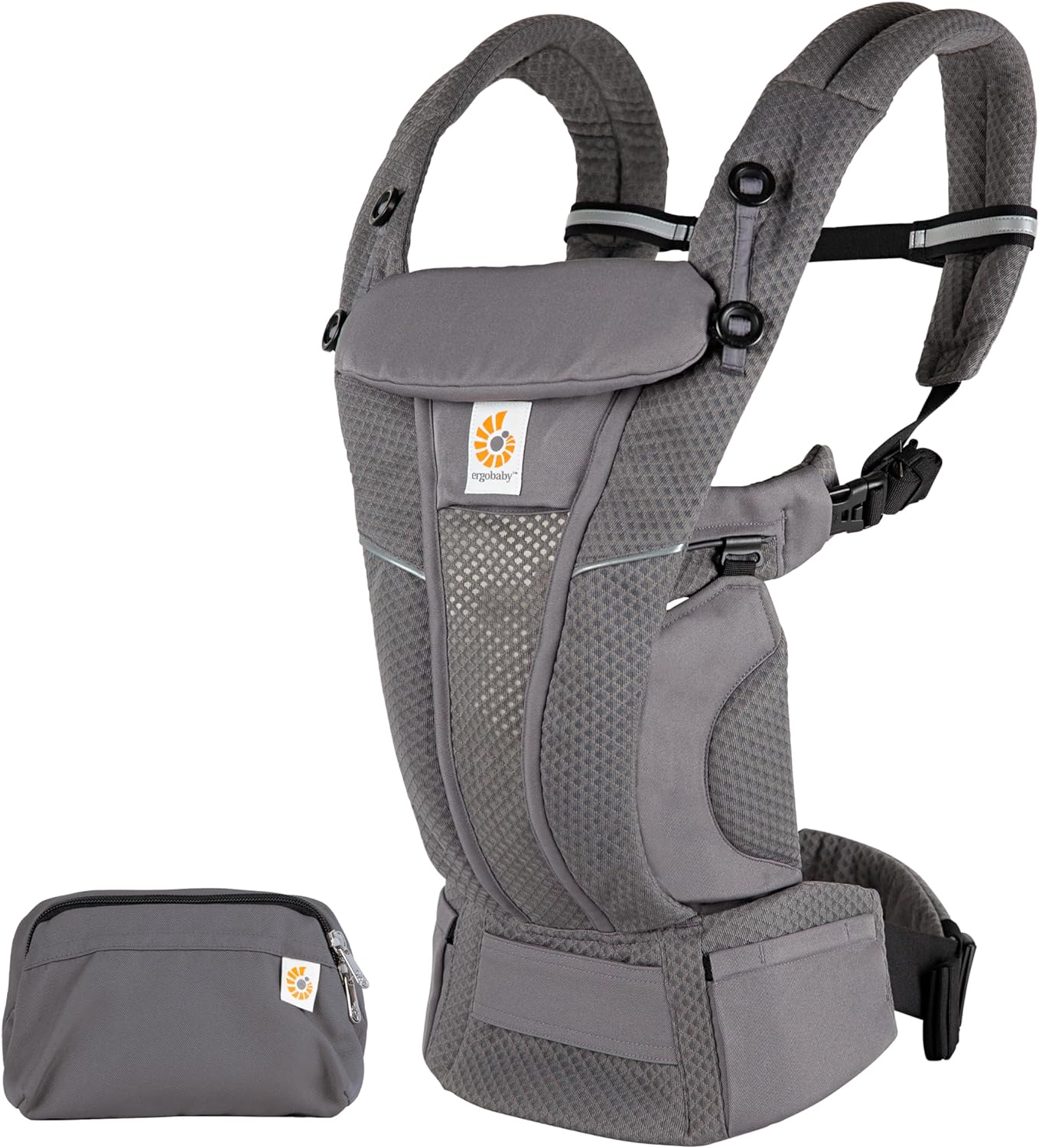 Ergobaby Omni Breeze Baby Carrier, Rated First in Airflow* with Softflex&trade; Mesh for Maximum Breathability,Onyx Black
