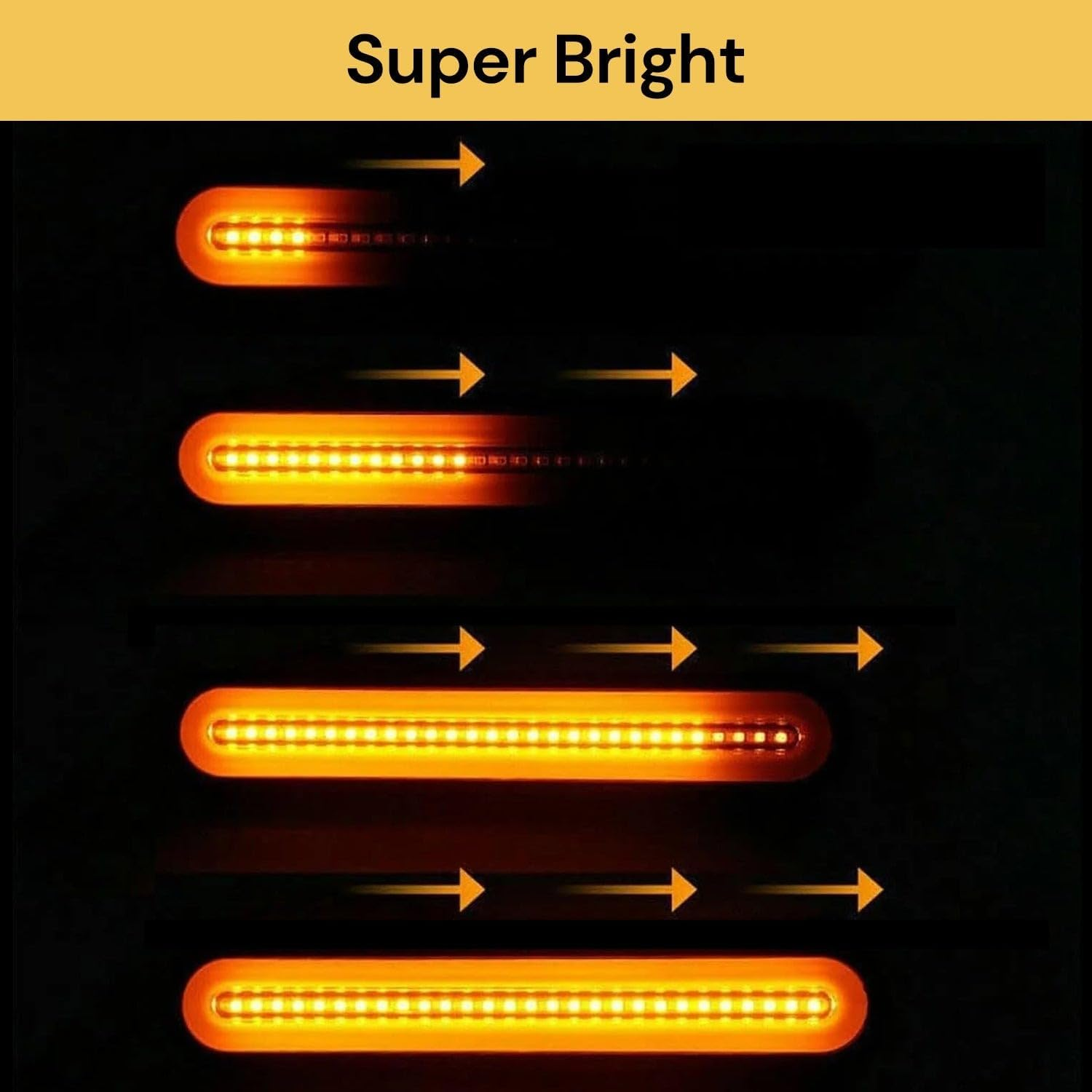 EZONEDEAL Halo Neon 100LED Stop Flowing Turn Signal Brake Rear Tail Light Trailer Truck 2PCS image number 3