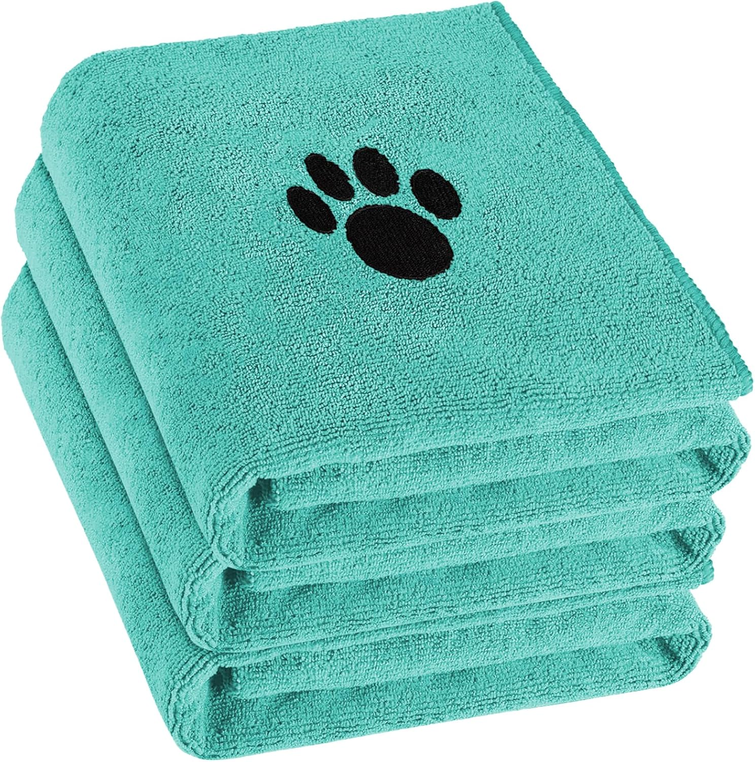 Puomue Microfiber Dog Towels for Drying Dogs, Super Absorbent and Soft Pet Grooming Towel, 40 Inch X 23.6 Inch, Perfect for Large, Medium or Small Dogs (40''X23.6'' - 3 Pack, Green) image number 2