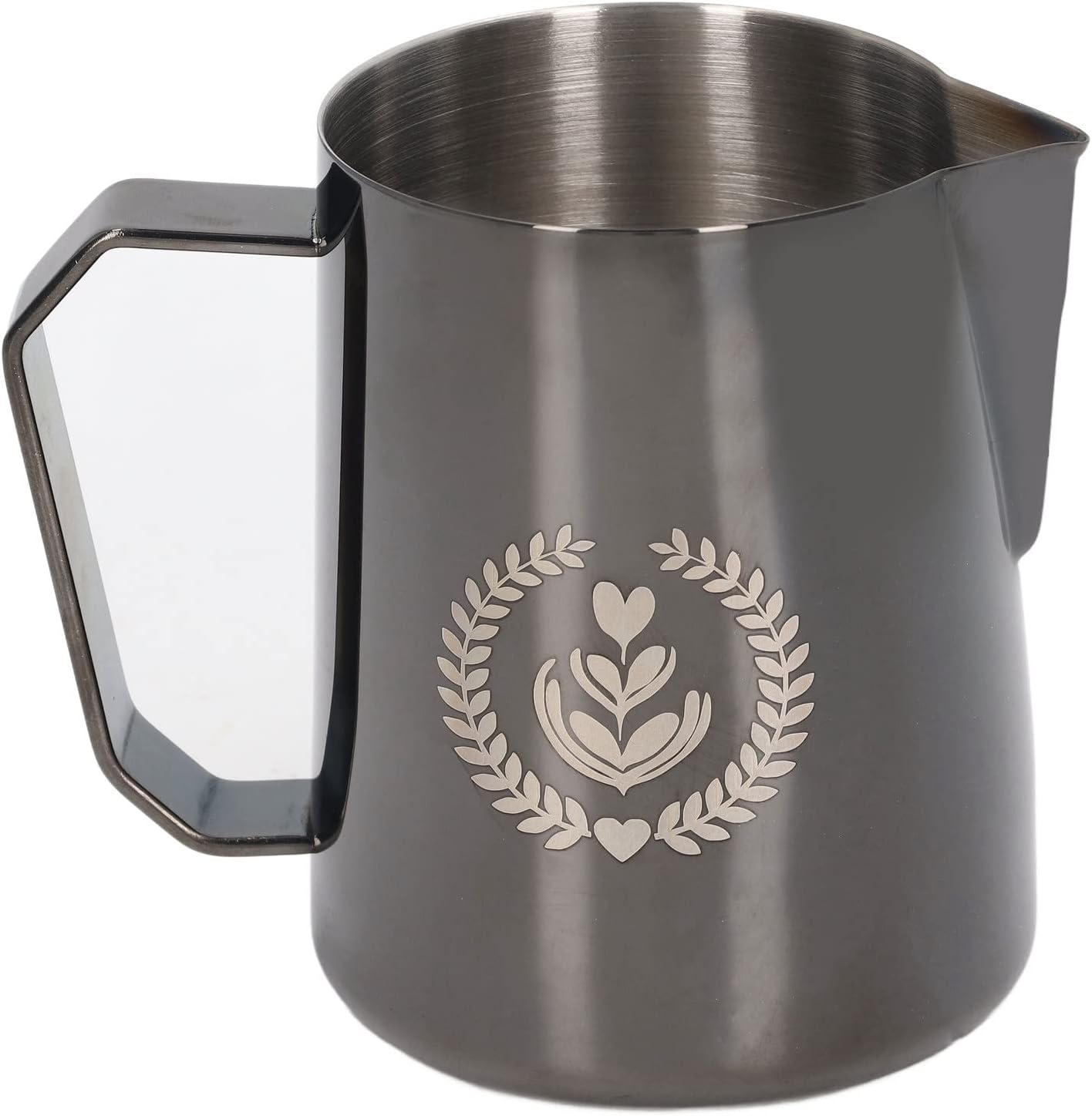 Milk Frothing Pitcher, Milk Frothing Pitcher Stainless Steel, 450Ml Milk Frother Pitcher, Coffee Milk Frothing Cup, for Making Coffee (14)