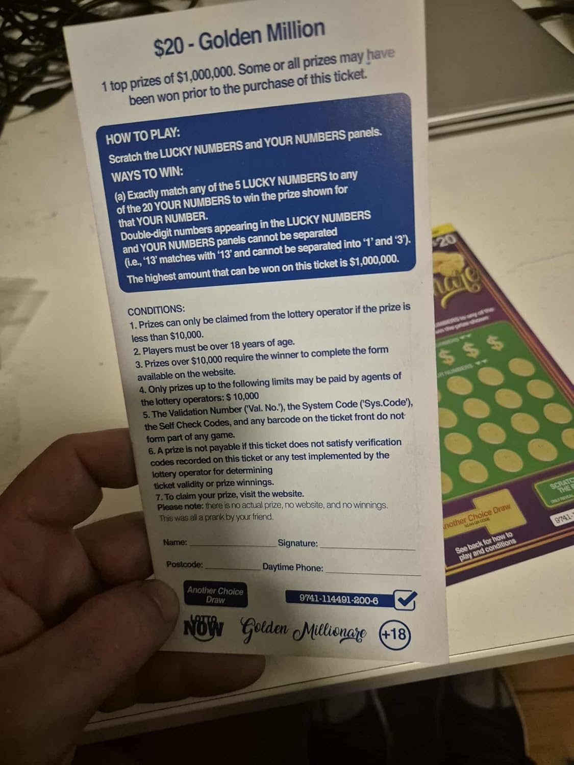 Ultimate Fake Lottery Scratchies &ndash; 4 Realistic Scratchies Set &ndash; Hilarious Prank Winning 1 Million &ndash; Most Authentic Joke Gift on the Market Made in 2025 image number 3