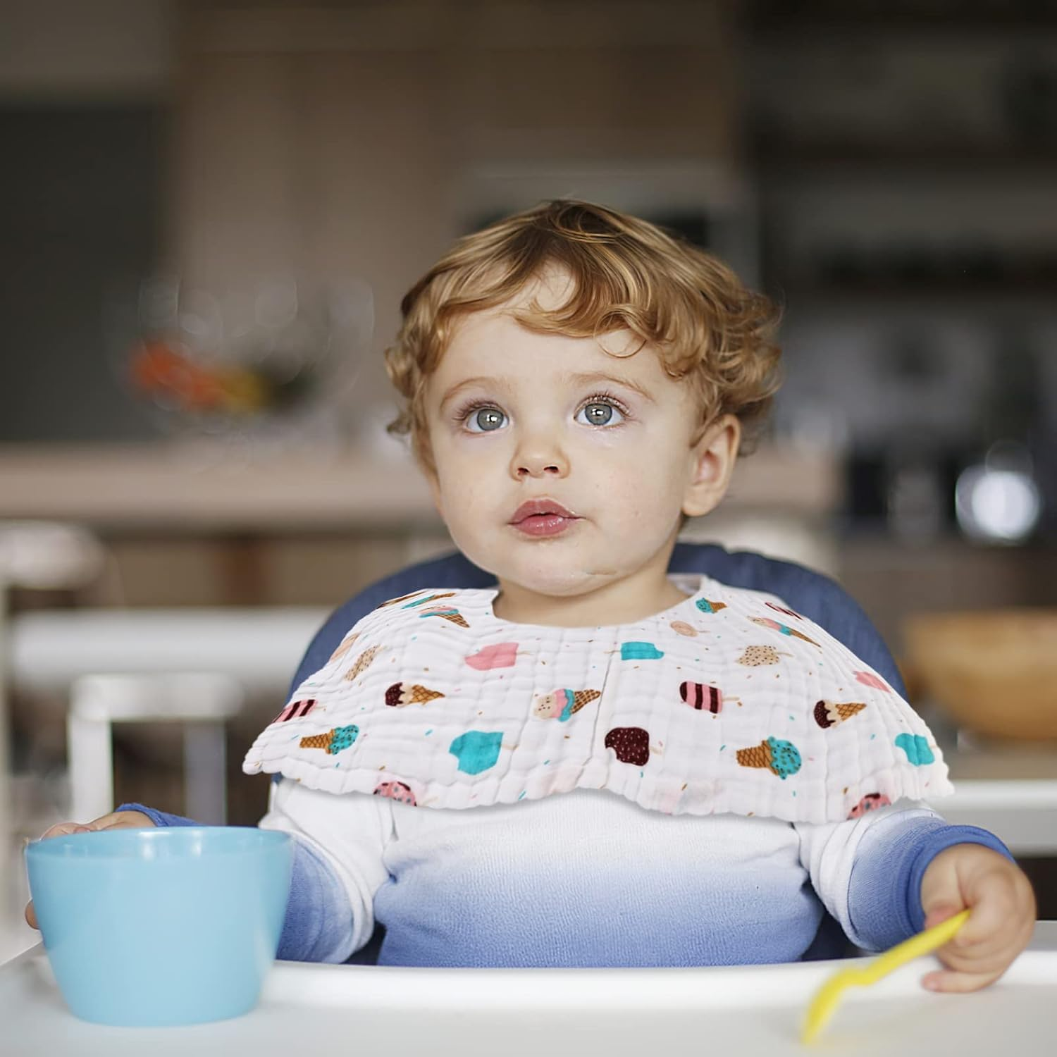 Baby Muslin Burp Cloths 100% Cotton Baby Burping Cloth 8 Pack Newborn Spit up Rags Extra Absorbent and Soft Burping Rags for Girls and Boys Registry for Baby Shower Large 20 X 10 Inch image number 2