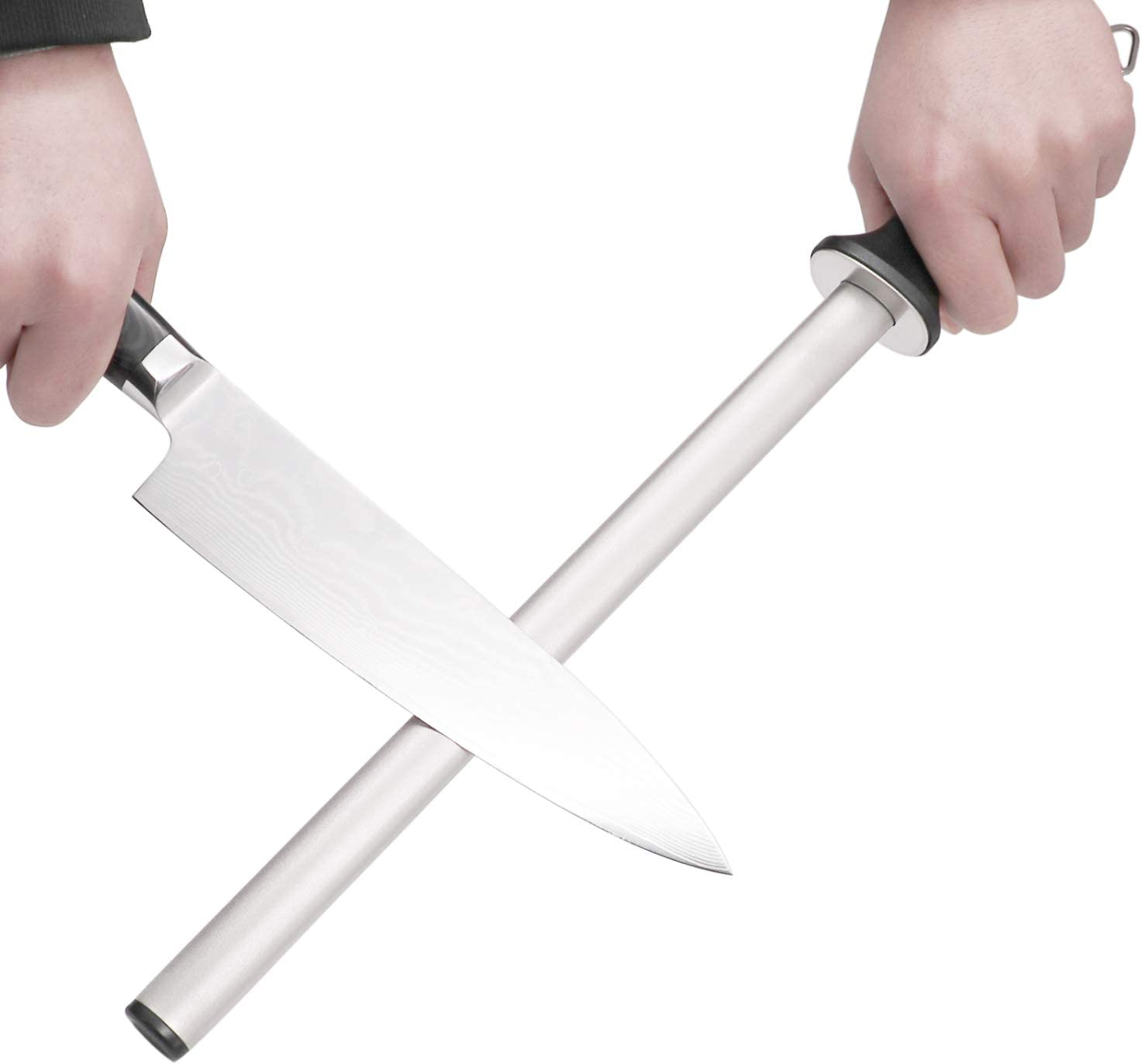 Wiitek 12Inch Diamond Knife Honing Rod, Professional Chef Knife Sharpener Steel, Best Knife Honer, Kitchen Appliances, Ideal for Chef Knife, Cooking Knife, Butcher Knife and Japanese Knife image number 4