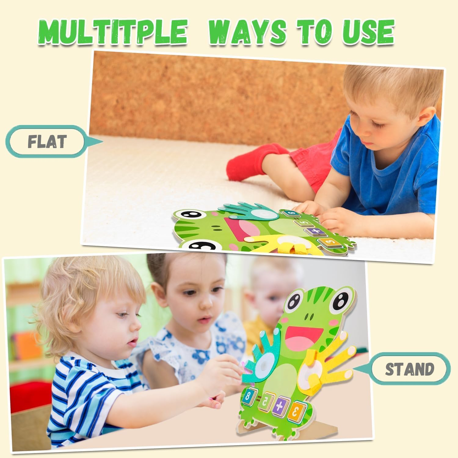 Starweeks Montessori Math Learning Toys for 3-6 Year Olds, 9FT Finger Counting Number Blocks, Addition & Subtraction Math Cards, Educational Preschool Toy for Toddlers, Gift Boys & Girls image number 5