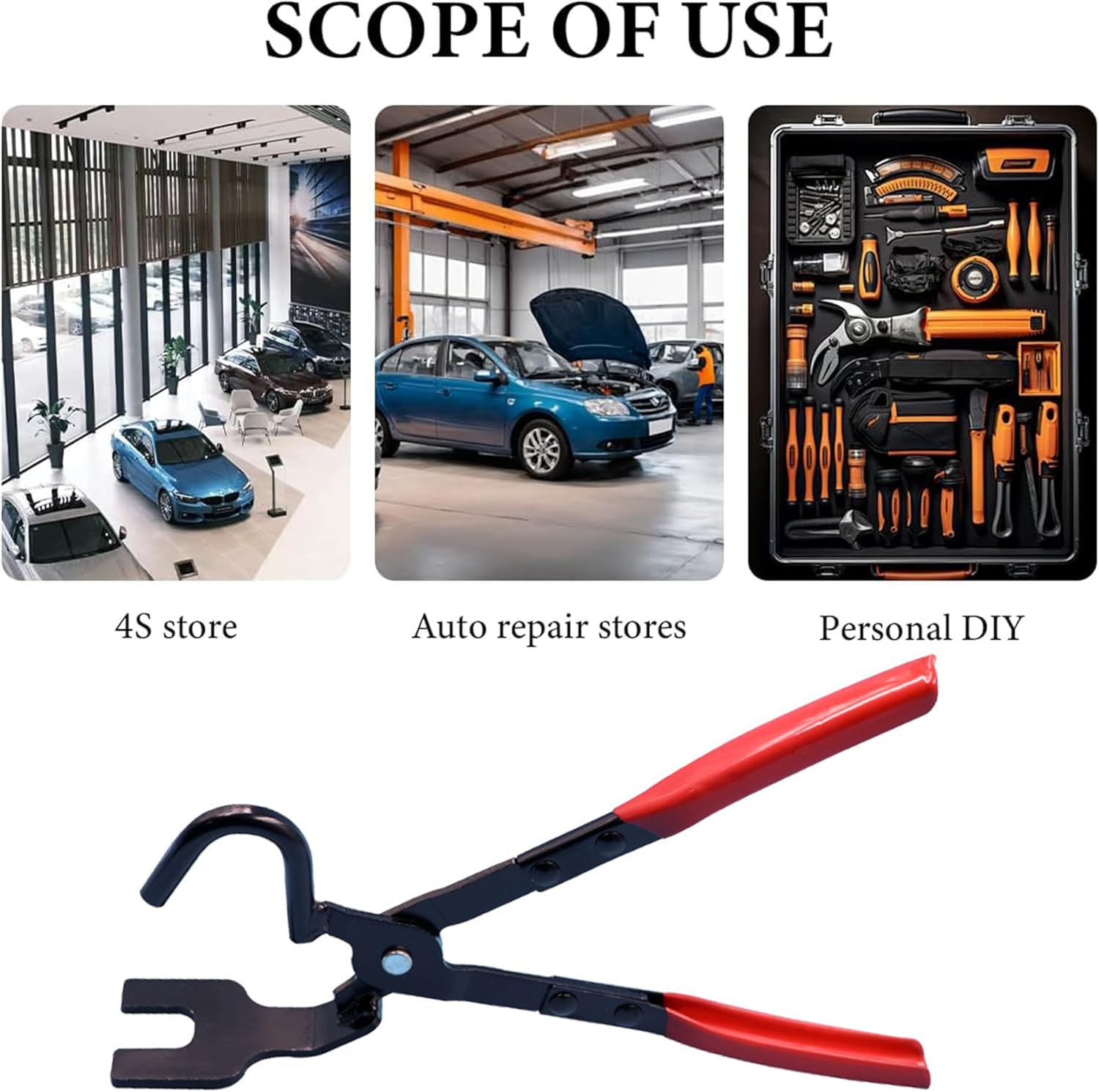 Professional Exhaust Hanger Removal Pliers - 25&deg; Offset Design & Non-Slip Grip for Easy Rubber Bracket Removal,Heavy-Duty Compatible with Car Truck Muffler Systems image number 1