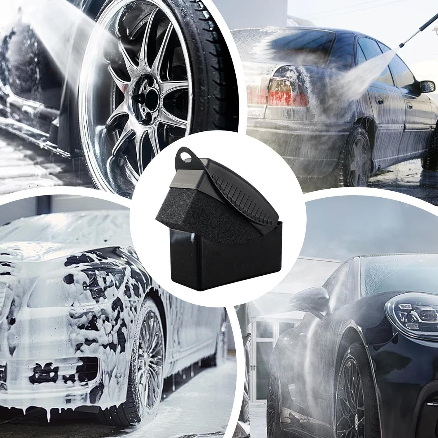 Tire Shine Applicator - Professional Care Tool, Versatile Tire Sponge | Ergonomic Tire Shine Sponge, Perfect Achieving Polished Finish, Great Automotive Car Maintenance, Reiable Accessory for Tires image number 3