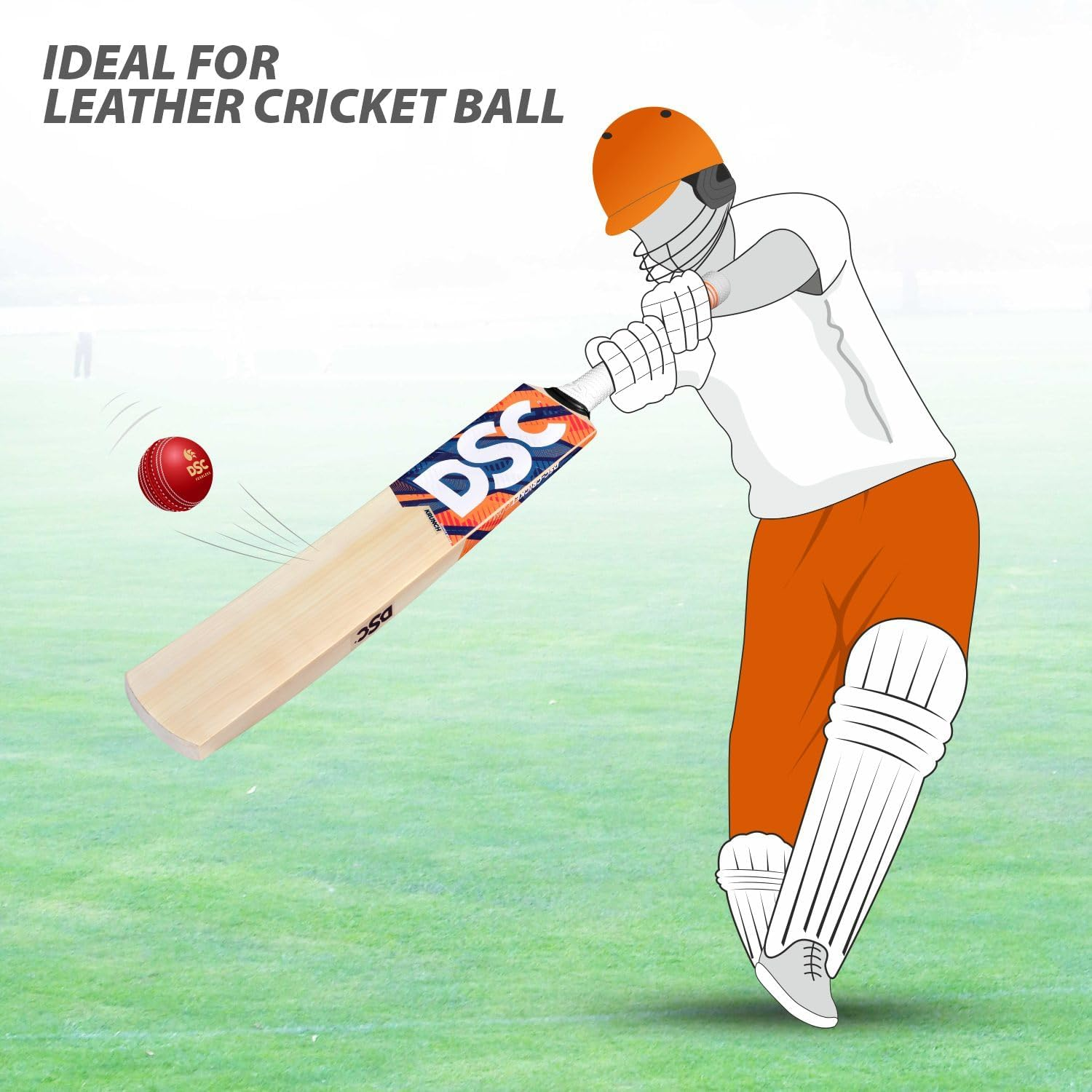 DSC Krunch 88 Men'S Kashmir Willow Cricket Bat image number 3