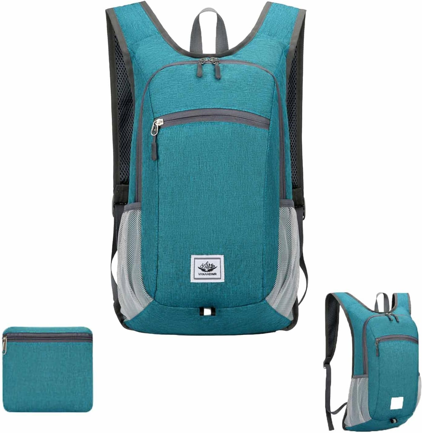 Mountaineering Folding Backpack, 12L Small Travel Backpack, Lightweight Foldable, Daypack Packable Camping Backpack, for Women Men