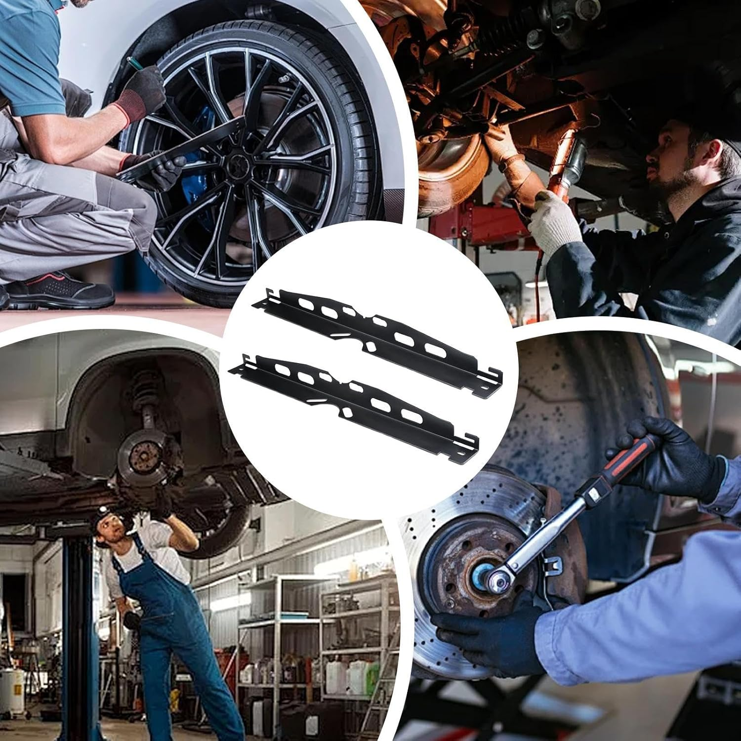 Wheel Alignment Plate Set &ndash; Heavy-Duty Automotive Measuring Boards, Quick Tire Positioning | Car Track Adjustment Tool, Repair Kit For, Trailer, Vehicle Garage Use, Rust-Resistant Angle Gauge image number 3