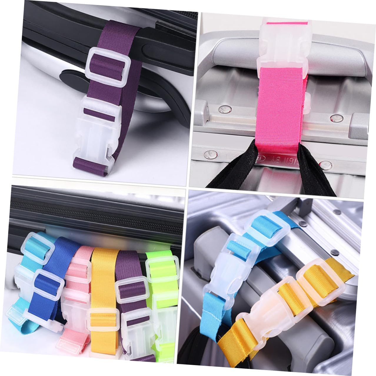 CALLARON 5Pcs Luggage Buckle Straps Suitcase Belts Travel Hanging Buckles for Secure Baggage Attachment