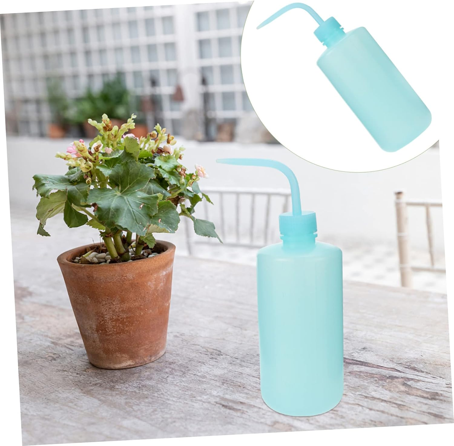 IWOWHERO 2Pcs Portable Squeeze Watering Bottles 500Ml Household Plant Water Supply Set Blue for Gardening and Indoor Potted Plants