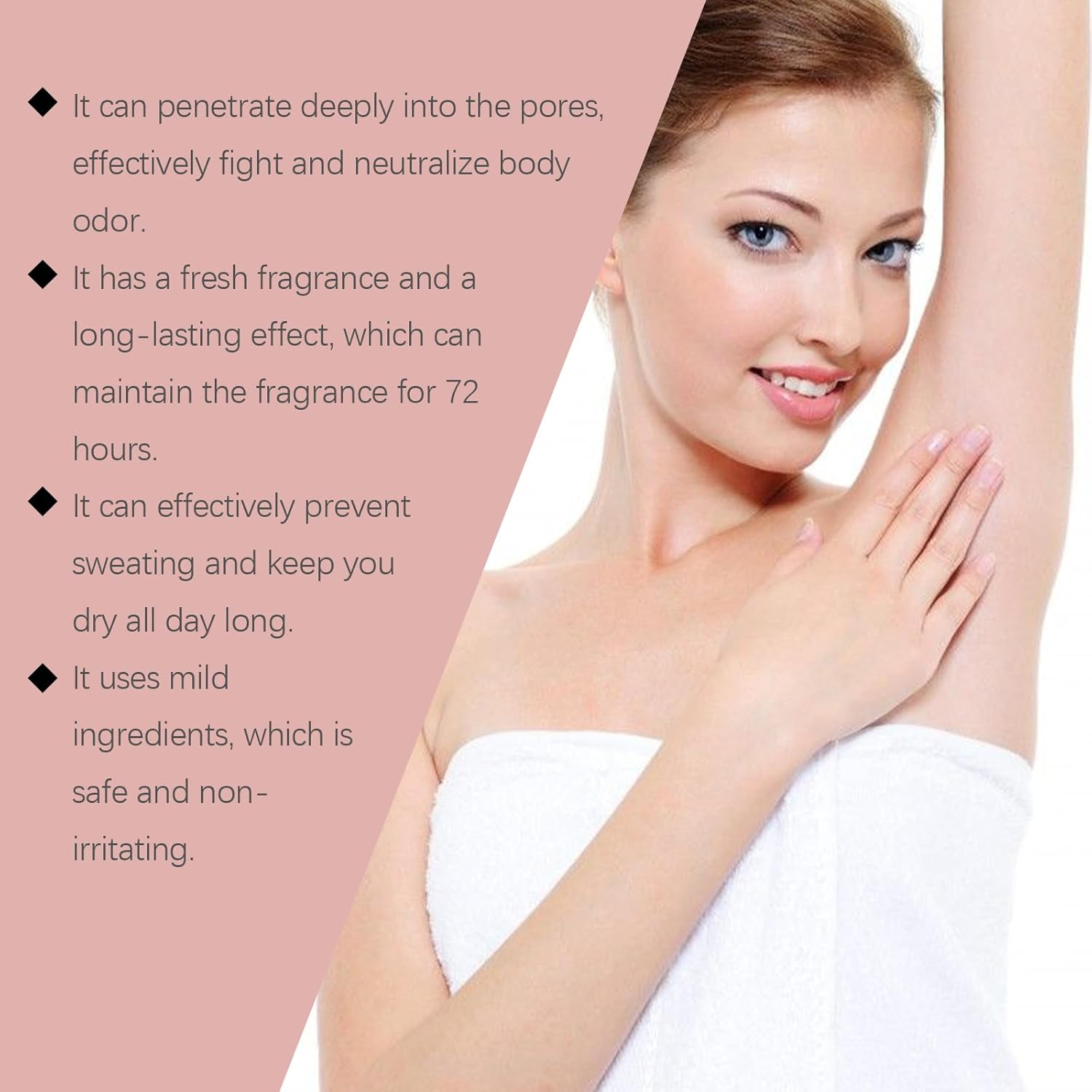 Natural Deodorizing Body Stick with Rose, Sweating under the Armpit to Removes Odors, Portable Odor Control for Underarms, Deodorant Antiperspirant Stick, Body Deodorizing (3Pcs) - 1Pcs image number 2