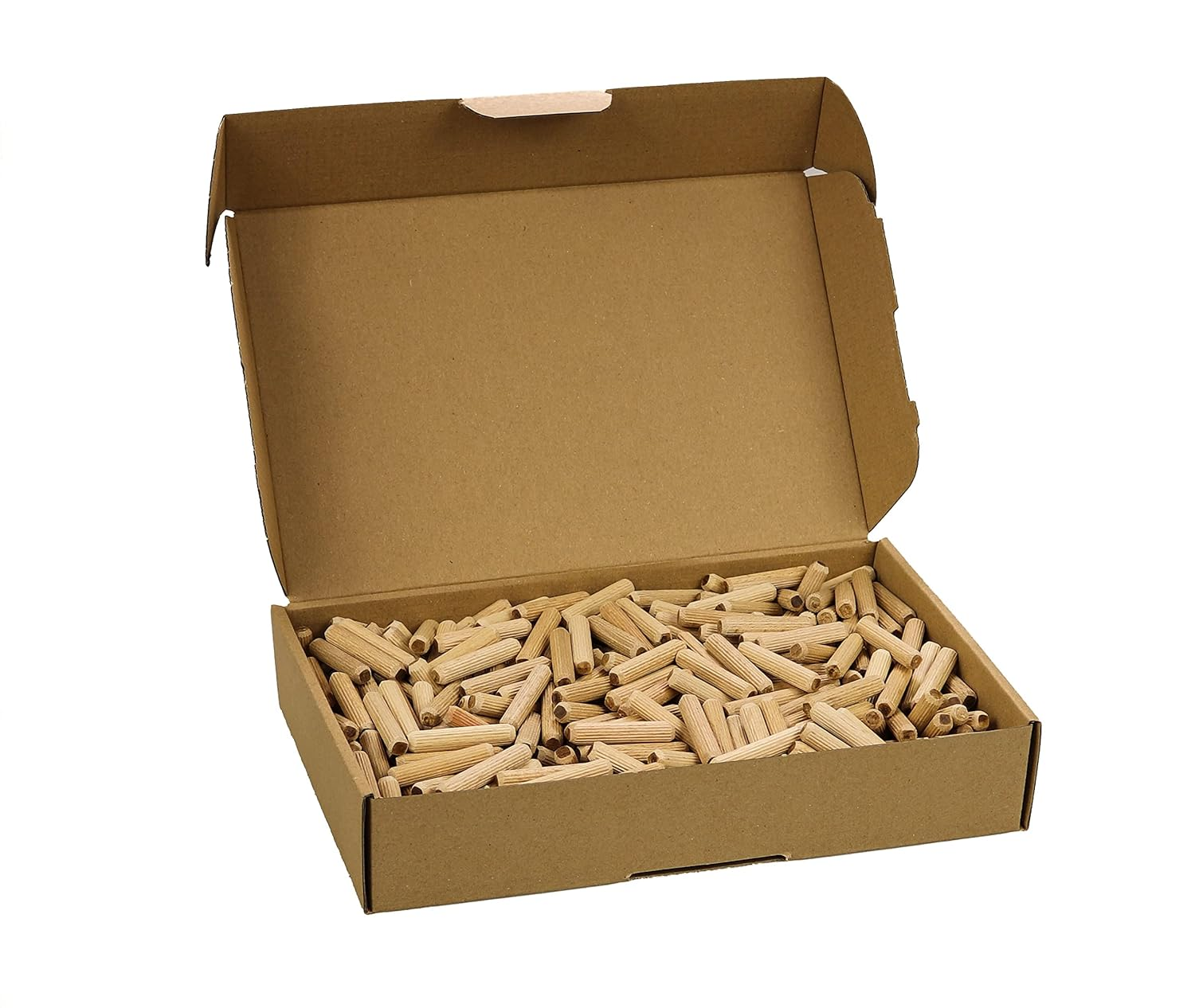 Tolux Wooden Dowels 8X32 [Mm] Pack of 100 Pcs, Wooden Dowel Pins, Grooved Dowels, Wood Plugs, Made Out of Beech Wood in Accordance to DIN 68150. image number 2