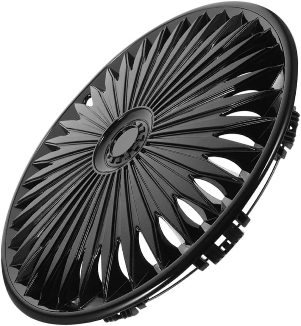 14-Inch Universal Vehicle Hubcaps Replacement, Black Automotive Wheel Hub Covers for Cars, Decorative Wheel Rim Caps Suitable for Car and Truck Exterior Accessories image number 1