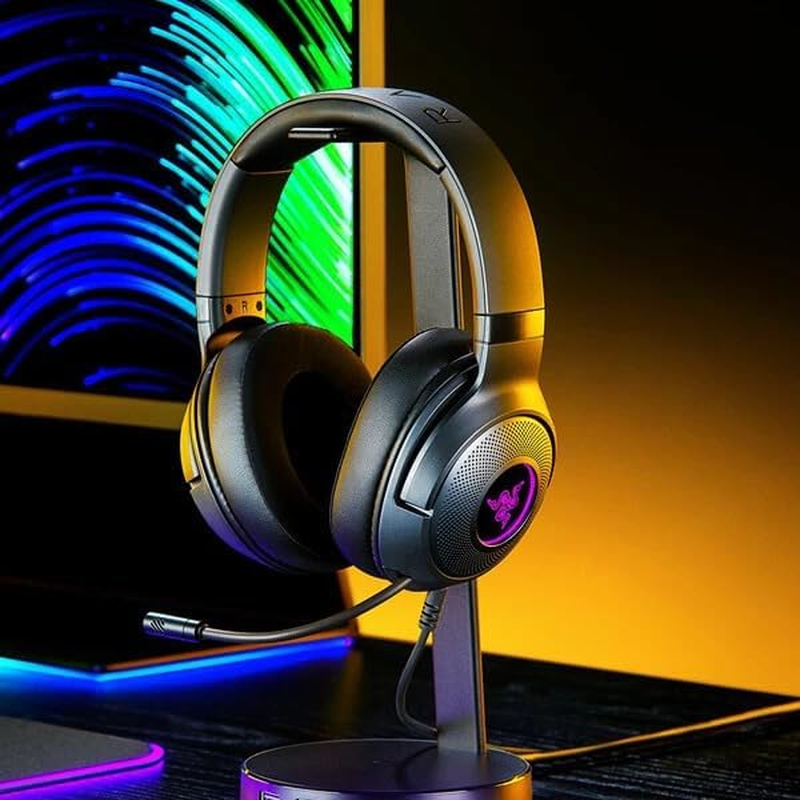 Razer Kraken V3 X USB - Wired USB Gaming Headset (Ultra-Lightweight at 285G, Triforce 40 Mm Drivers, Hyperclear Cardioid Microphone, 7.1 Surround Sound, Chroma RGB) Black