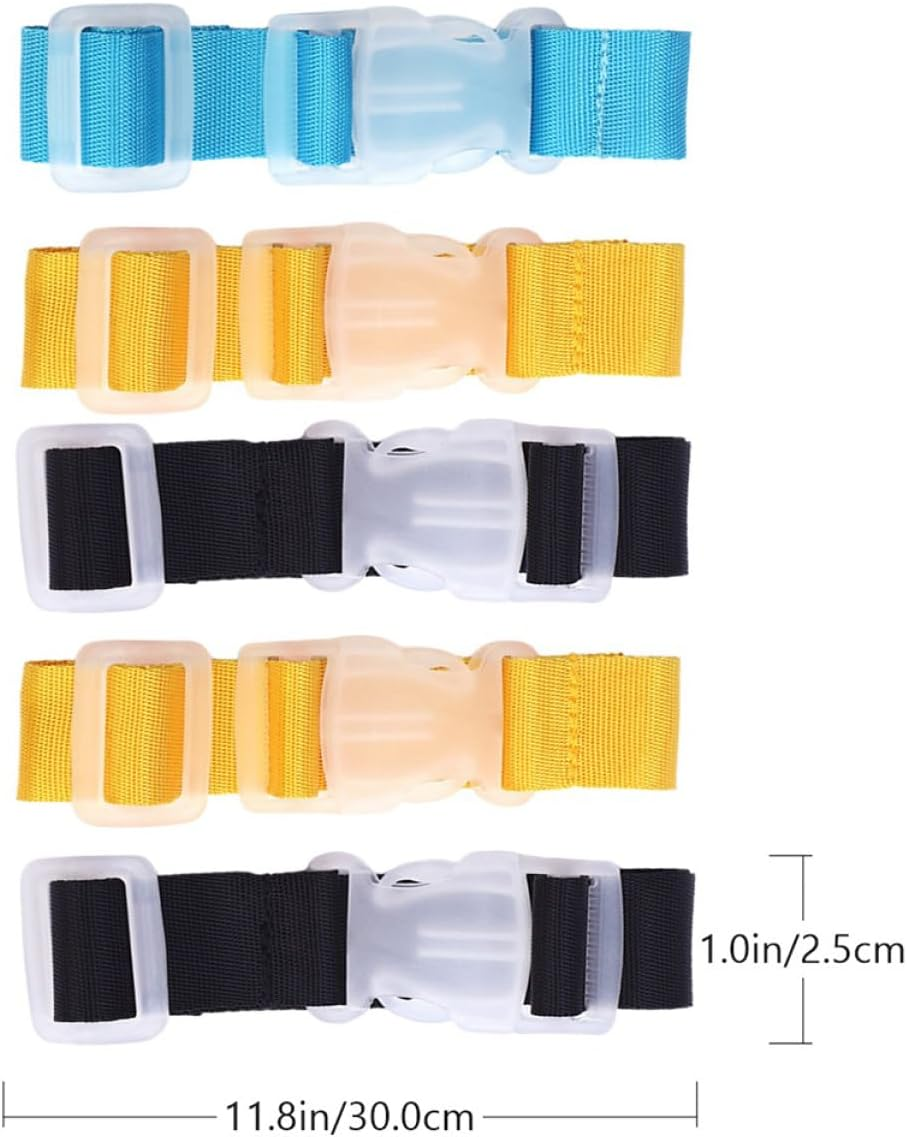 FINISPERSOO 5Pcs Luggage Buckle Straps and Suitcase Belts Set, Sturdy Hanging Buckles for Travel Suitcases, Mixed Colors, Secure Adjustable Baggage Straps for Australian Travelers image number 6