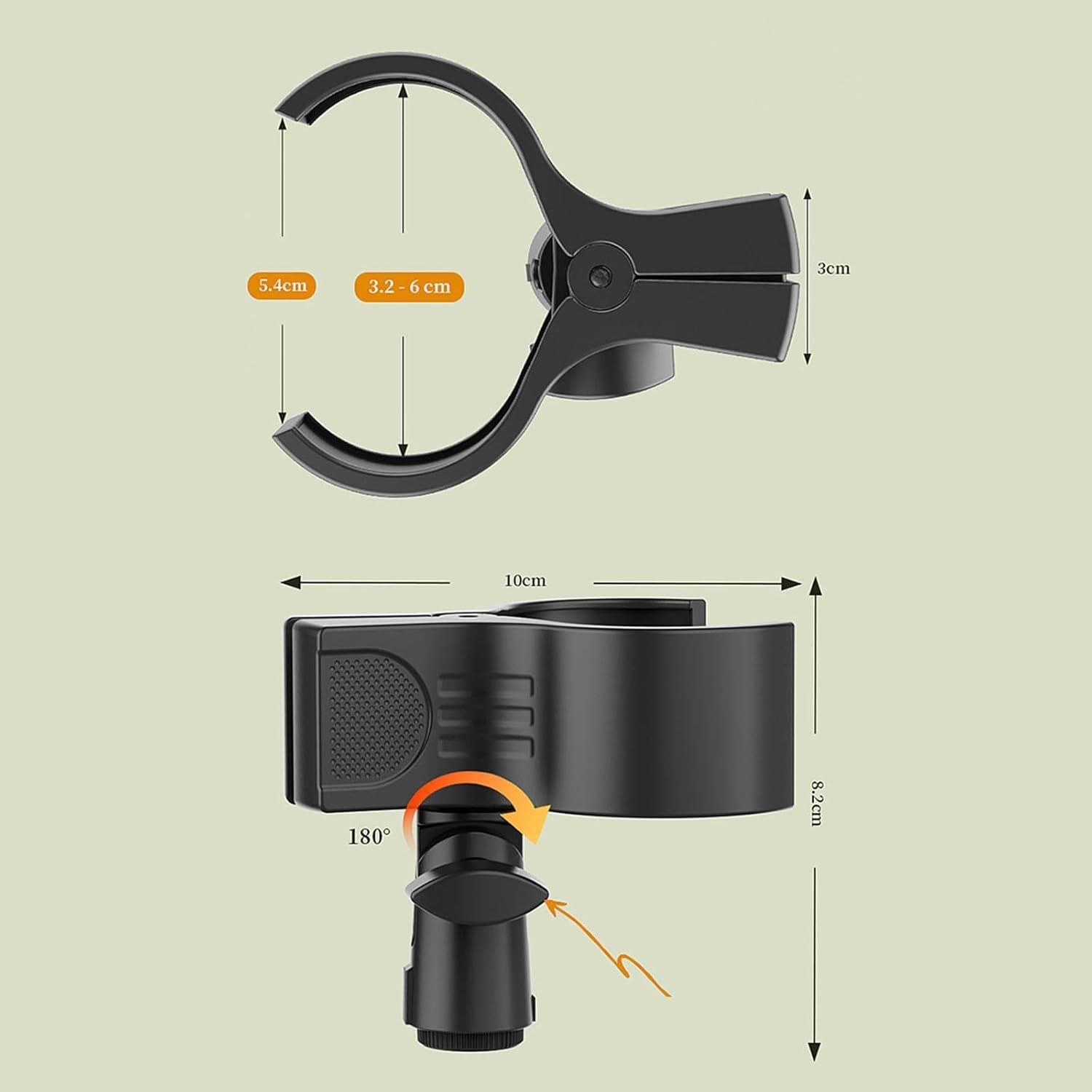 "Abbraccia" Blow Dryer Bracket Adjustable Freeing Hands for Makeup Room Salon Countertop image number 5