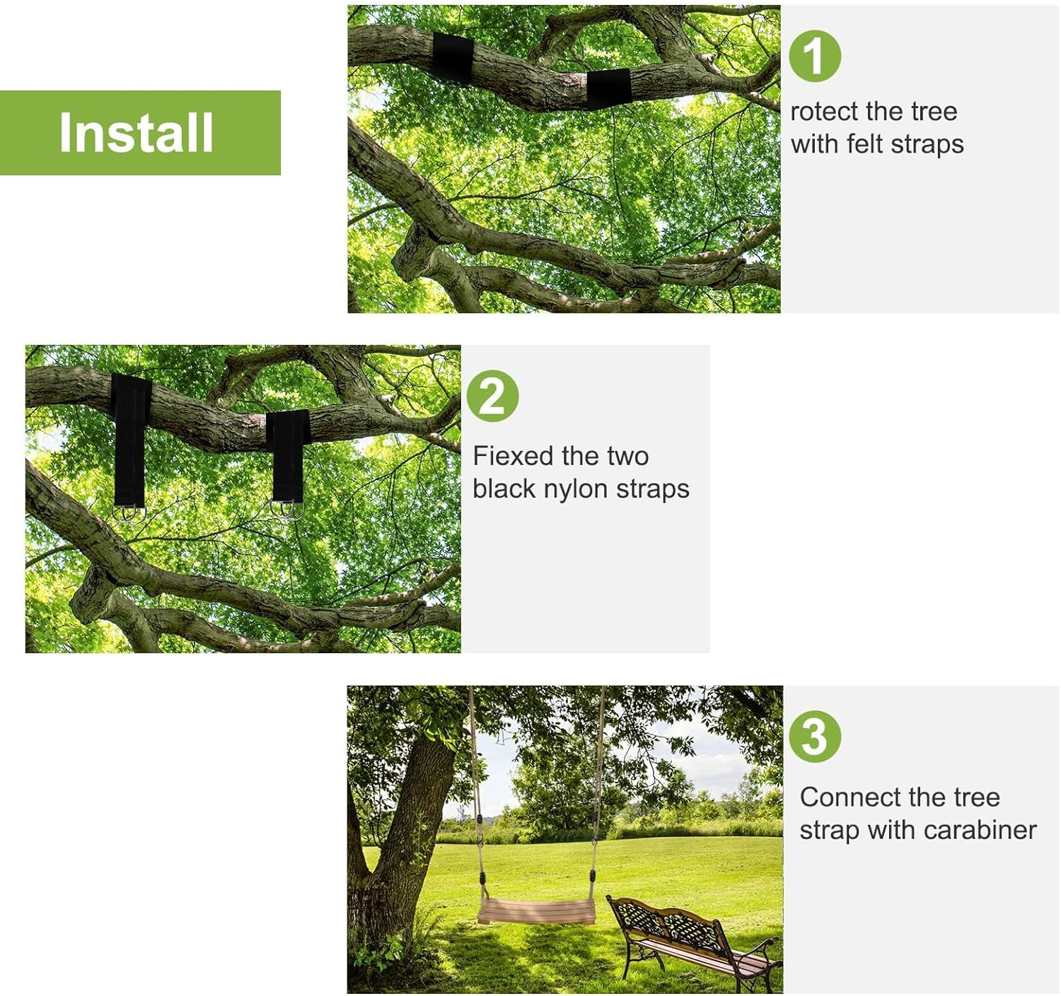 Classic Wooden Tree Swing Seat,Outdoor Tree Swing for Adults and Kids,Wooden Swing Seat with Strong Rope,Indoor/Outdoor Swing Seat for Garden, Patio, or Front Porch image number 4