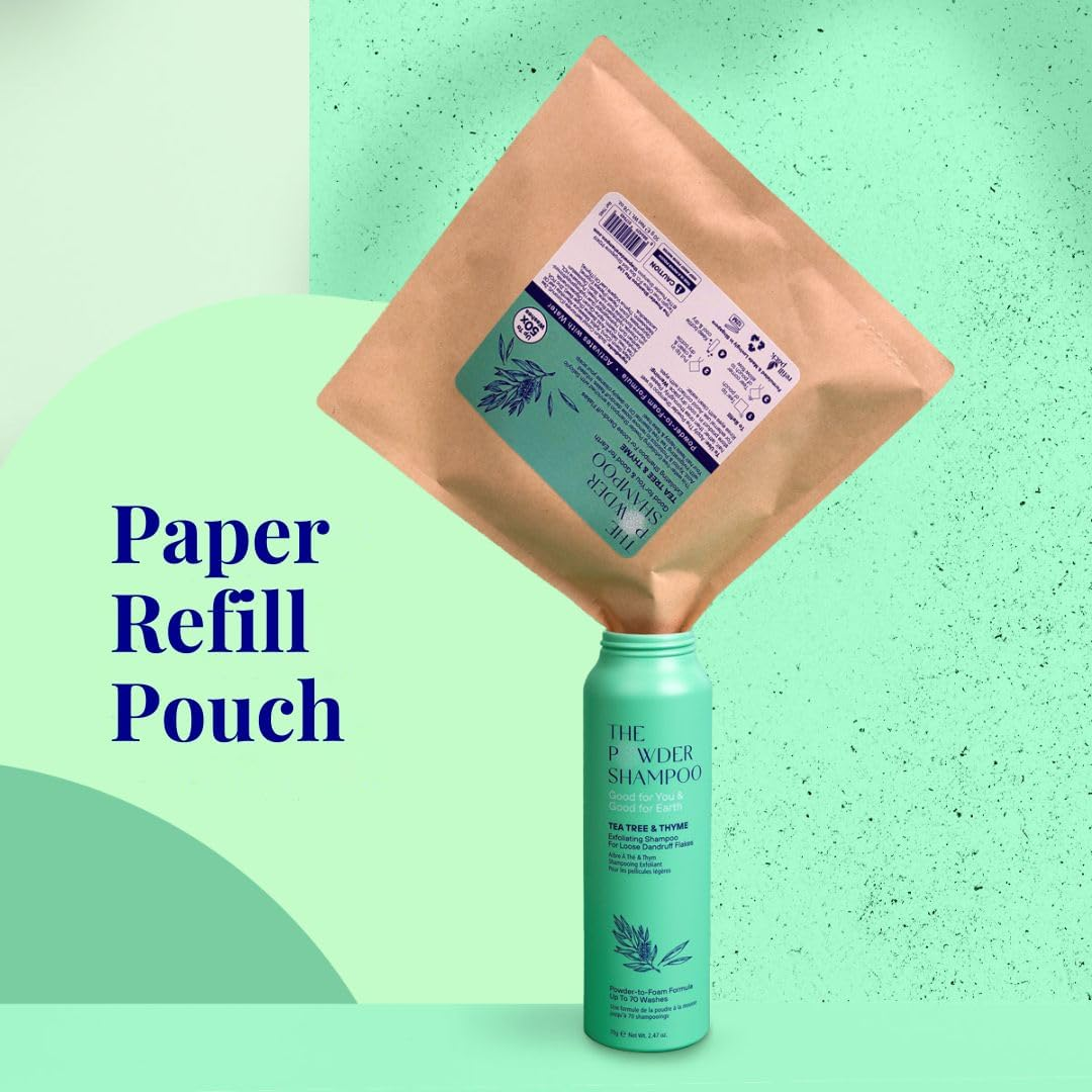 Exfoliating & Balancing Shampoo (Thyme & Tea Tree) 20G Mini Bottle' Specified Cannot Be Used as It Conflicts with the Value 'Exfoliating Foaming Powder Shampoo for Dandruff | 20X Washes | Vegan, Eco-Friendly, Tea Tree, Salicylic Acid 0.7 Mini Aluminum Bottle image number 2