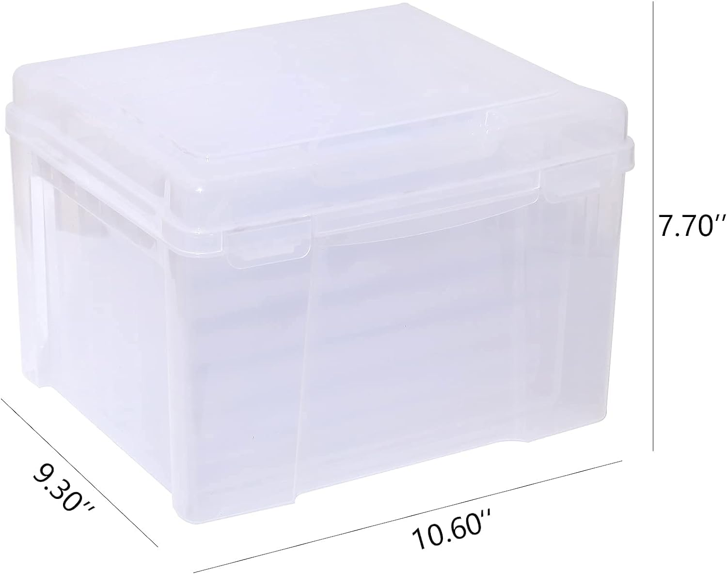 KILONEFE Greeting Card Storage & Organizer Box with 6 Adjustable Dividers for Holiday Birthday Photos, Crafts, Scrapbook, Paper, Stickers, Envelopes and More, Plastic Box of Card (New Version) image number 1