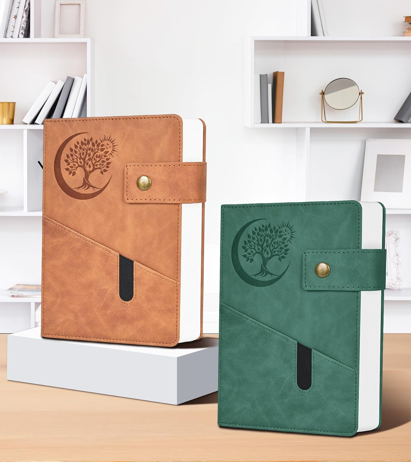 365 Page Thick Lined Journal Notebook for Men Women, A5 Leather Journals for Writing, Hardcover Notebooks for Work, School, Note Taking,Travel, Business,Personal Diary, College Ruled 5.9" X 8.4" image number 5