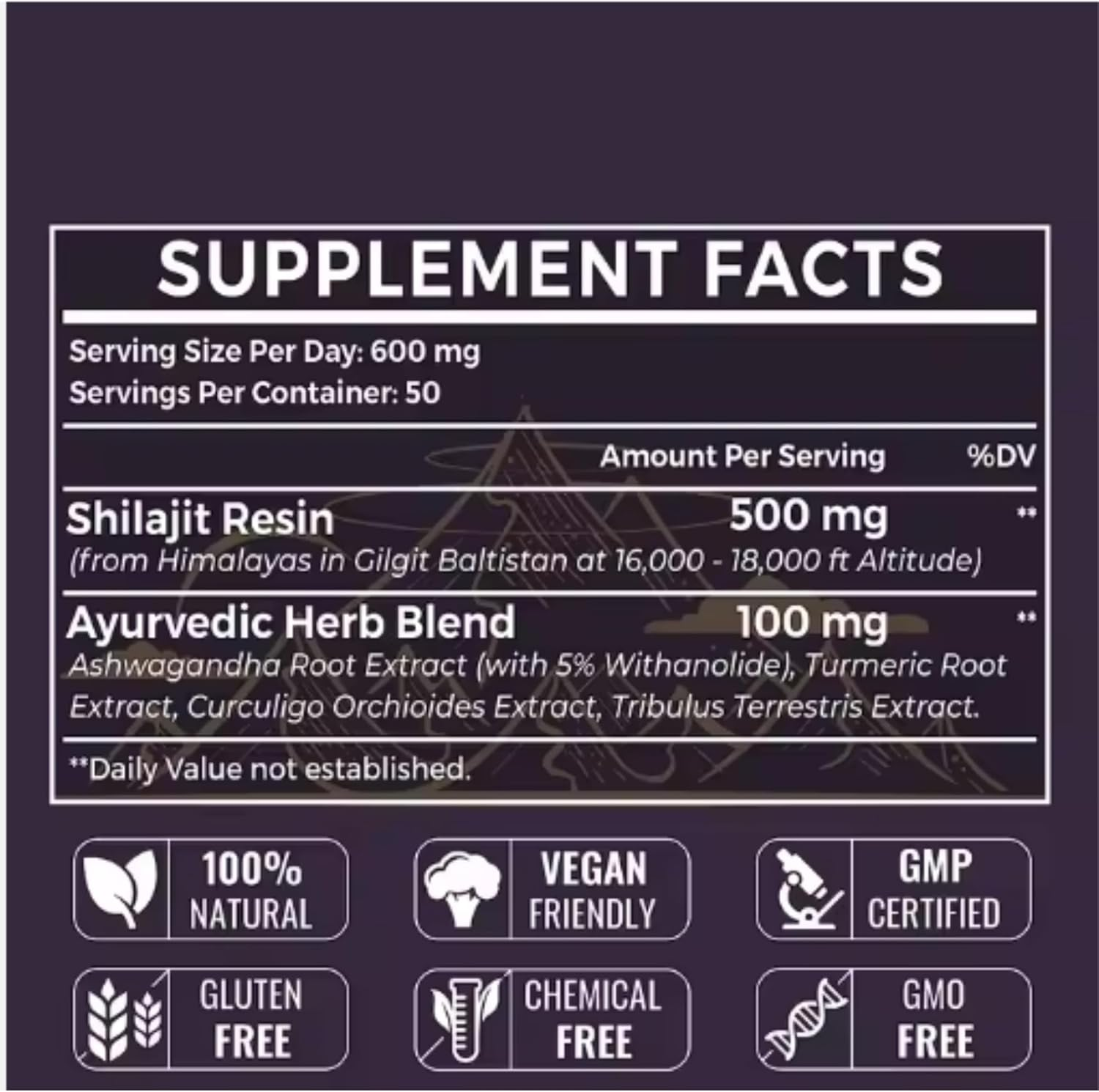 Pure Himalayan Organic Shilajit Resin 60Grams | High Potency Mineral Supplement with Fulvic Acid | 100 Servings for Energy Boost & Immune Support image number 3
