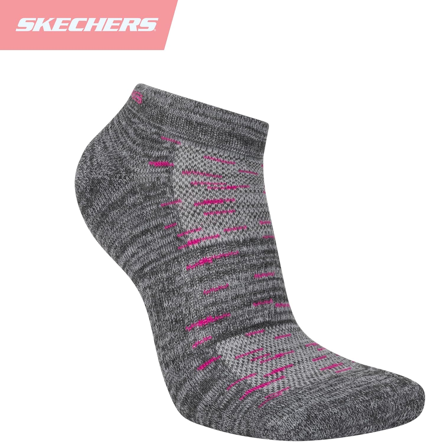 Skechers Women'S 6 Pack Low Cut Socks Running Socks - Gray/Multi image number 5