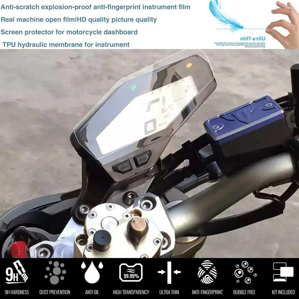 DEMUR Motorcycle Cluster Scratch Protection Film Screen Protector Instrument for YAMAHA MT-09 MT09 FZ-09 FZ09 2013-2018 Accessories Dashboard Screen Protector