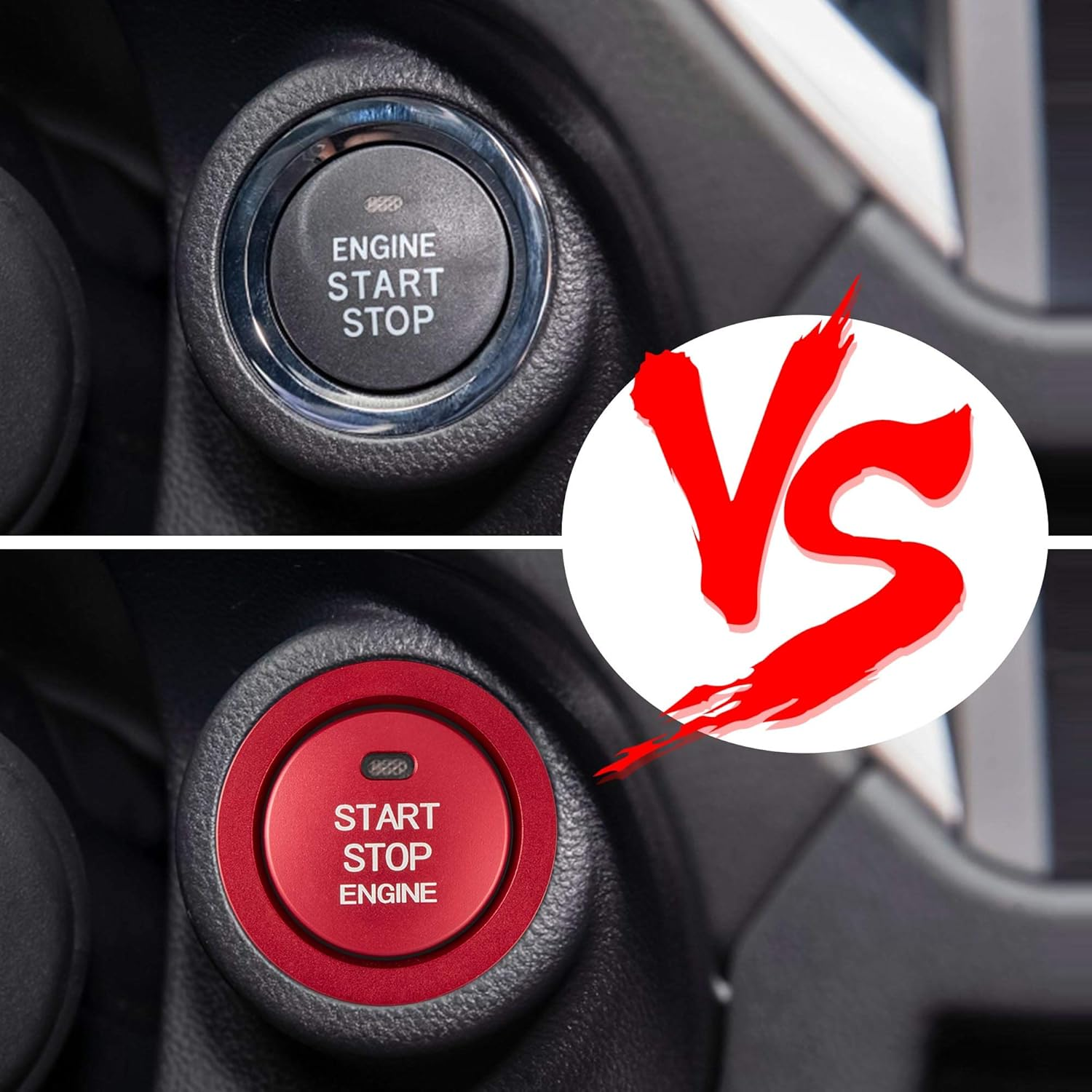 Aluminum Engine Start Stop Push Button Cover Trim Compatible with Subaru Forester Legacy Impreza Outback Ascent BRZ XV Car Engine Ignition Start Button Cap Surrounding Trim Ring image number 2
