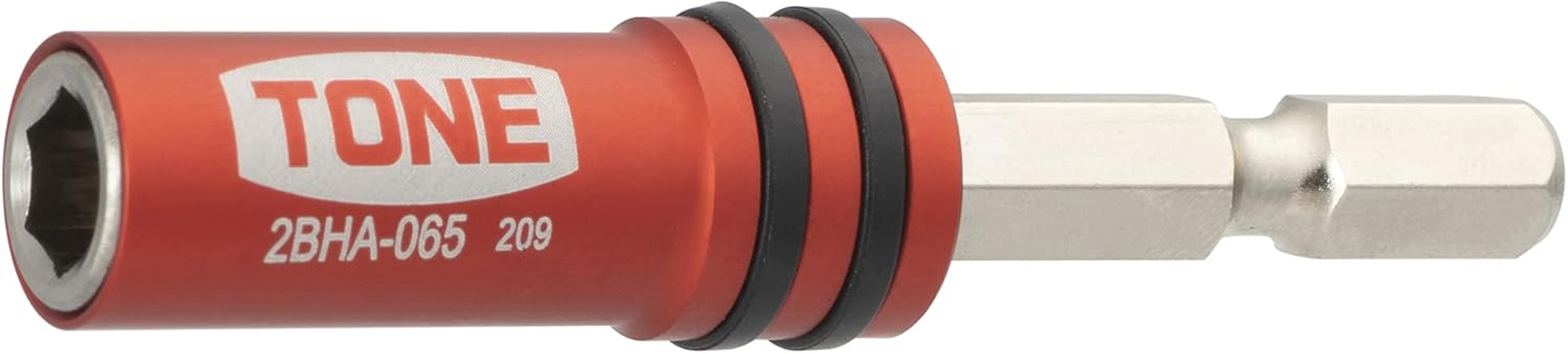 TONE 2BHA-065 Bit Holder for Electric Drills, Red Bit Insert, Total Length 2.6 Inches (65 Mm)