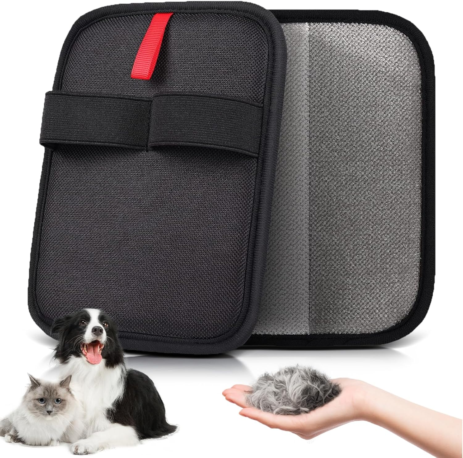 KATOZOO Pet Hair Removal Glove Brush - Reusable Grooming Tool for Cats and Dogs, Furniture, Carpets, Cat Beds and More - Improved Static Fur Remover (Pack of 1) image number 1