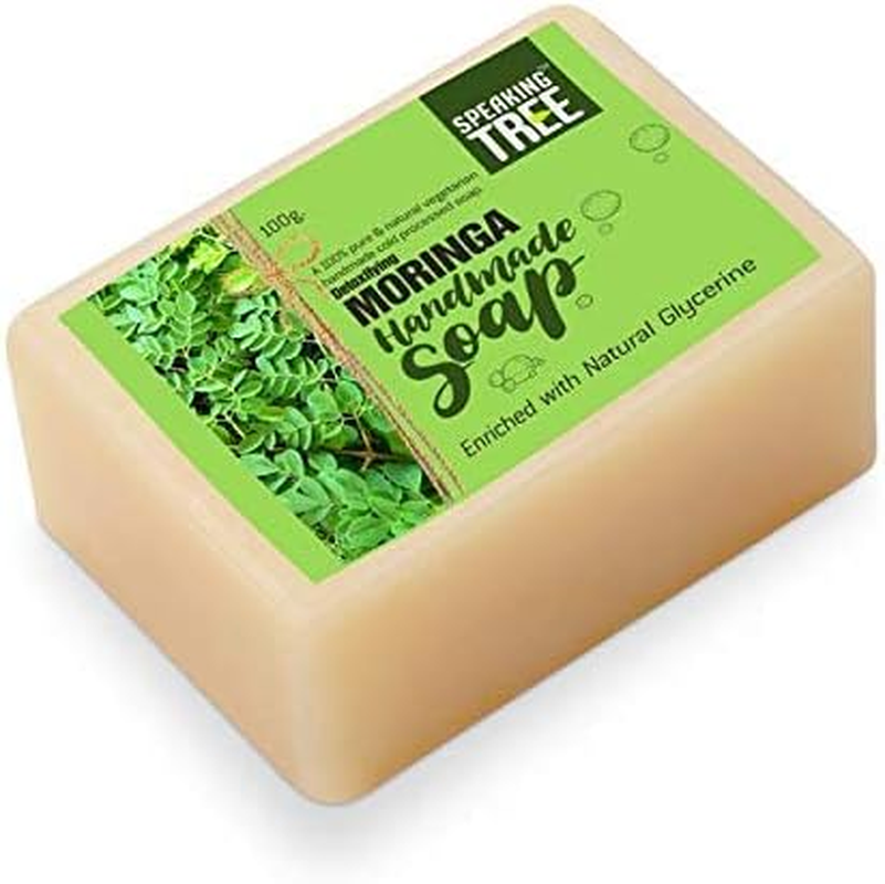 Speaking Tree Detoxifying Moringa Handmade Soap (Pack of 3) image number 5