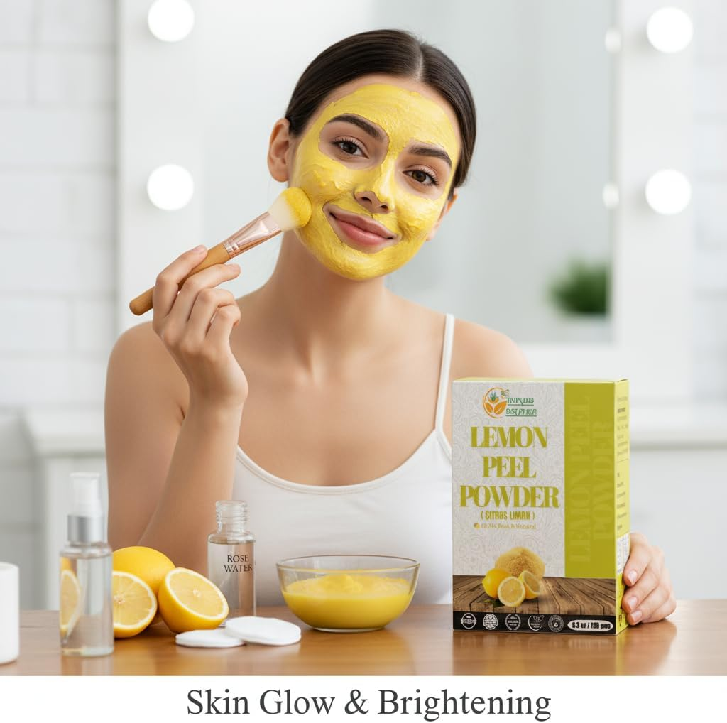 Herbs Botanica Lemon Peel Powder 57G &ndash; Pure, Natural, Aromatic Powder for DIY Skincare, Haircare, Face Packs, Soap & Crafts image number 6