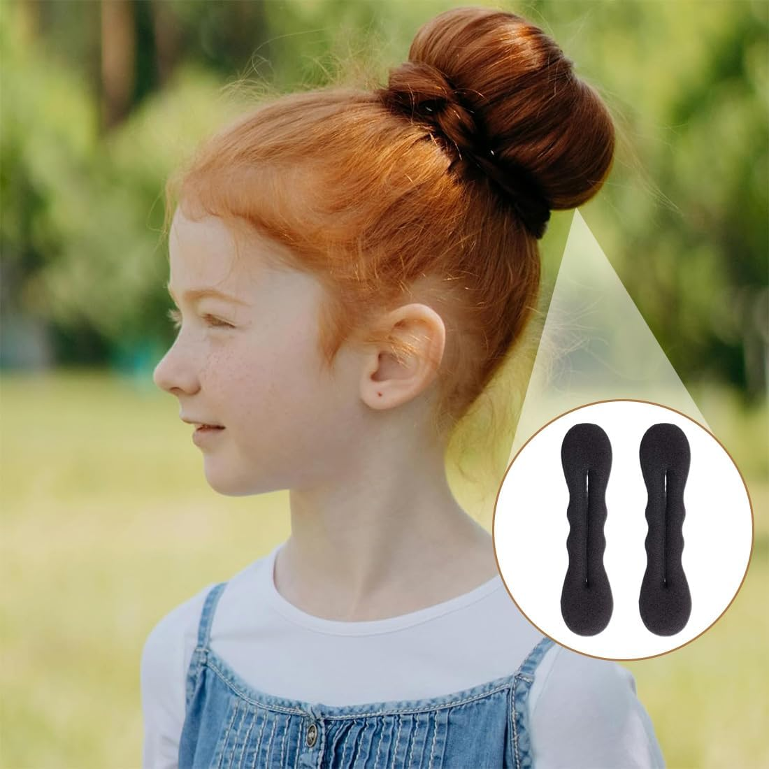 4-Piece Hair Hairstyles Set, Hair Twister, Bun Maker, Bun Maker Magic Hair, Sponge Twister, Hair Bun Maker, Hair Bun Maker, Hair Styling Doughnut Buns, Turner for Women and Girls (2 Large + 2 Small)