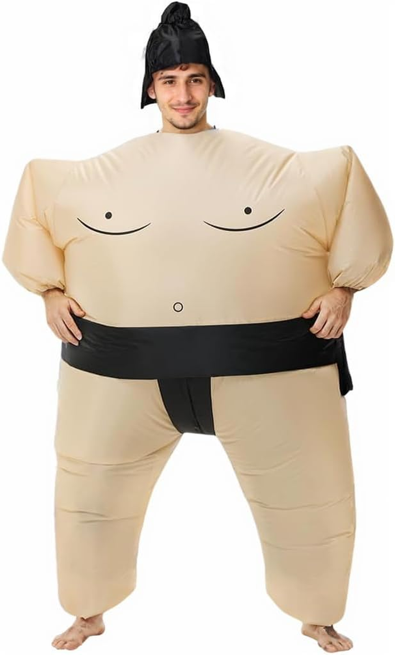 Inflatable Sumo Wrestling Suits, Wrestler Inflatable Costume, Blow up Sumo Costume, Halloween Costumes, Inflatable Funny Costume Adult image number 2