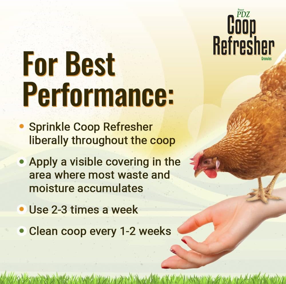 Coop Refresher - Zeolite Odor Eliminator - Essential Chicken Coop Accessory - 10 Lbs