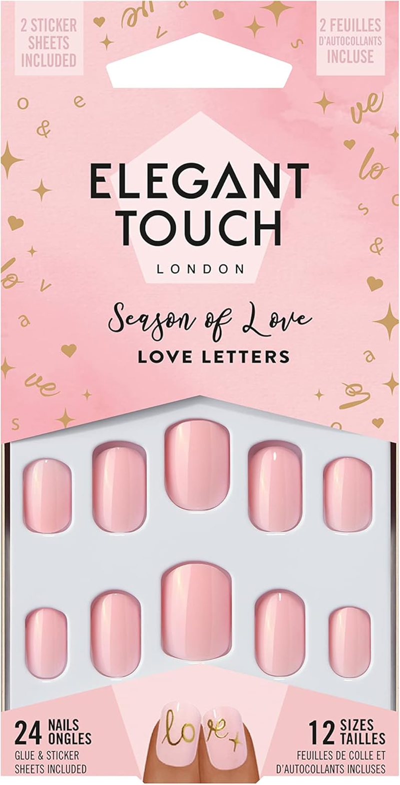 Elegant Touch Season of Love - Love Letters, 12 Nail Sizes image number 2