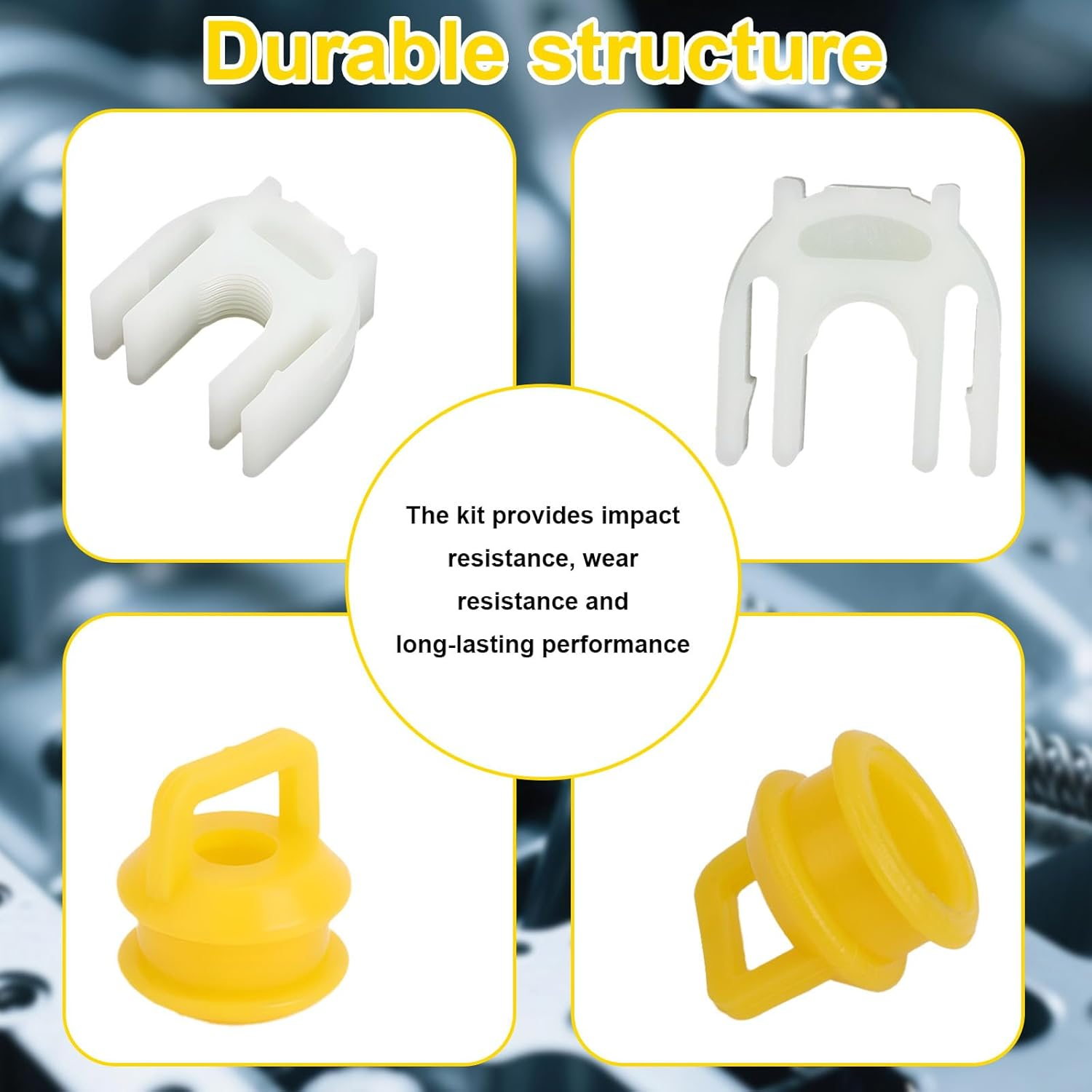 BOXOB Transmission Shifter Linkage Cable Bushing Repair Kit 14104 15276979 52855956AG, Shift Cable Bushing & Clamp Compatible with Most Vehicles image number 5