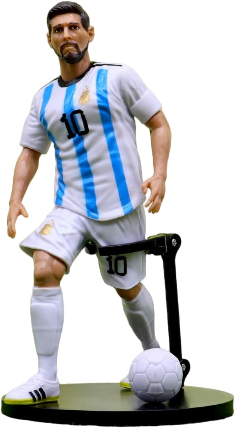 Lionel Messi Action Figure, Super Football Star Classic NO.10 Figure, Great for Office&Desk, 7.5&rdquo; H X 3.9&rdquo; W X 3.9&rdquo; D