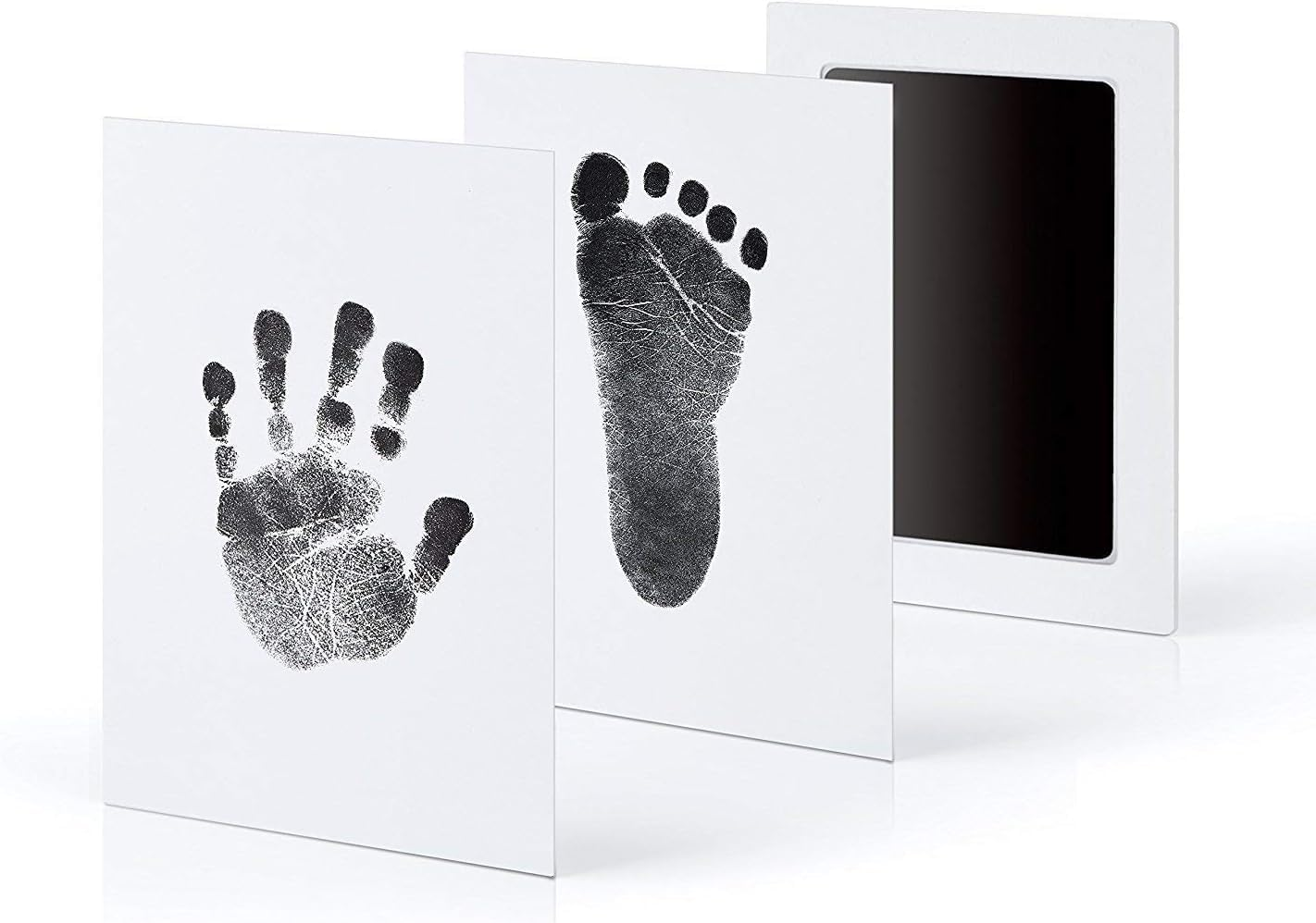 STR- Clean Touch Ink Pad for Baby Handprints and Footprints &ndash; Inkless Infant Hand & Foot Stamp &ndash; Safe for Babies, Doesn&rsquo;T Touch Skin &ndash; Perfect Family Memory or Gift &ndash; Black Print Kit By image number 6