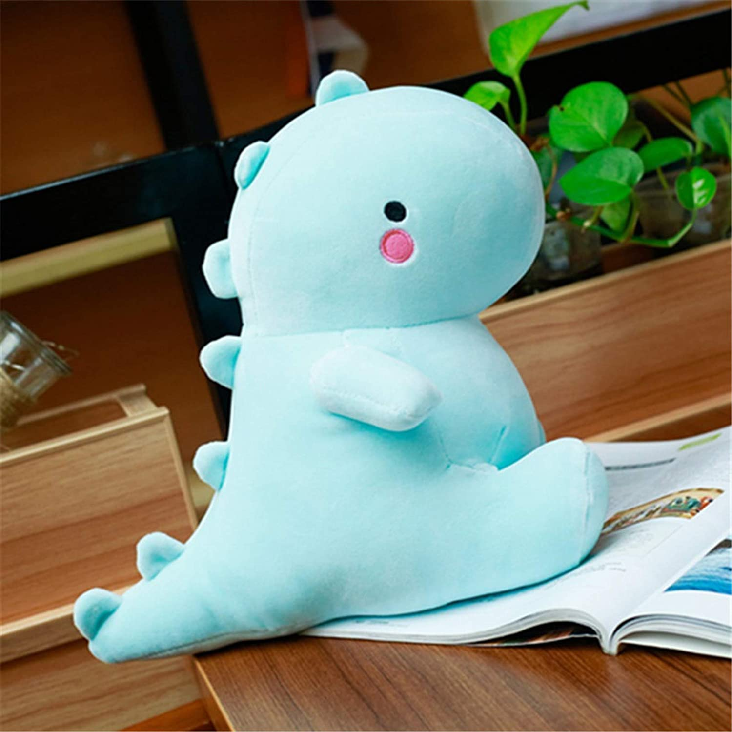 Cute Dinosaur Plush Toys, Fat Dinosaur Stuffed Animals Toys Dolls, Soft Plush Stuffed Animal Dino Plushie, Birthday Gifts for Kids Girls Boys Blue 12 Inch image number 4