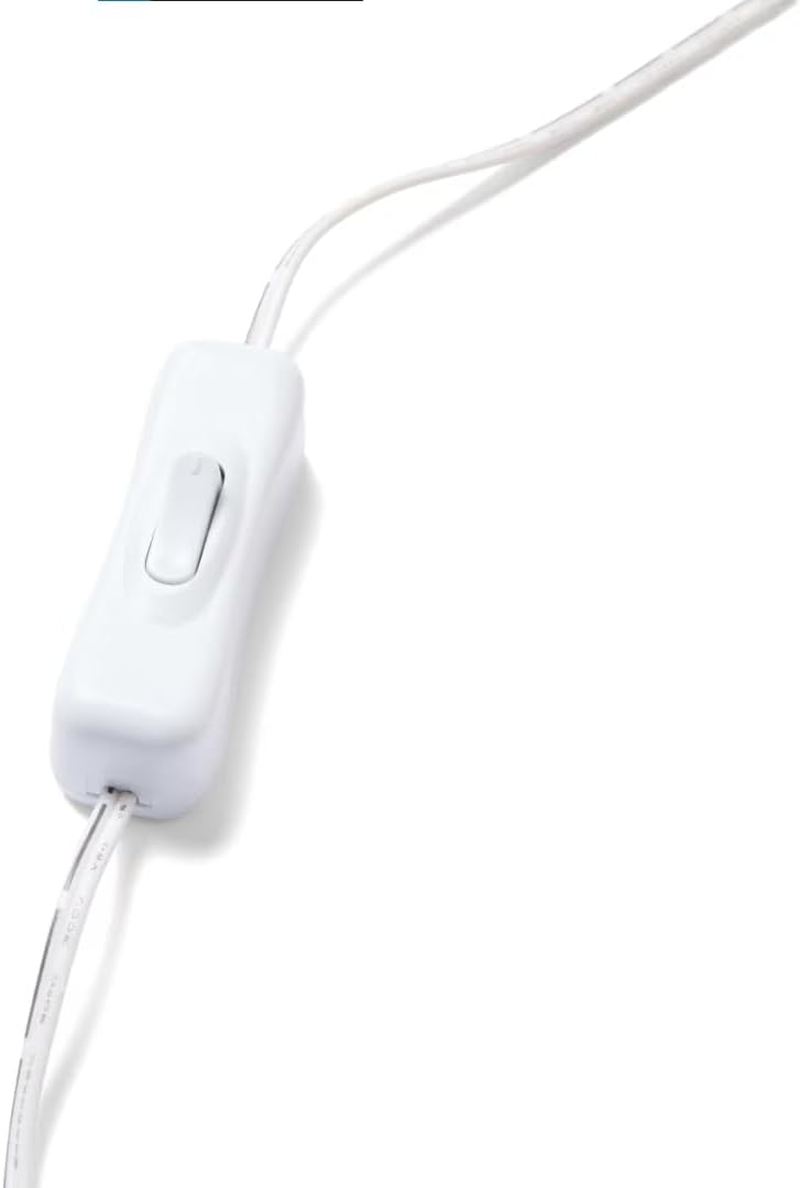 Himalayan Salt Lamp with Wooden Base &ndash; 18.5Cm Tall, 2.1Kg Natural Crystal Rock Lamp for Bedroom or Living Room &ndash; Indoor Decorative Light with Power Cord &ndash; Soothing Warm Glow