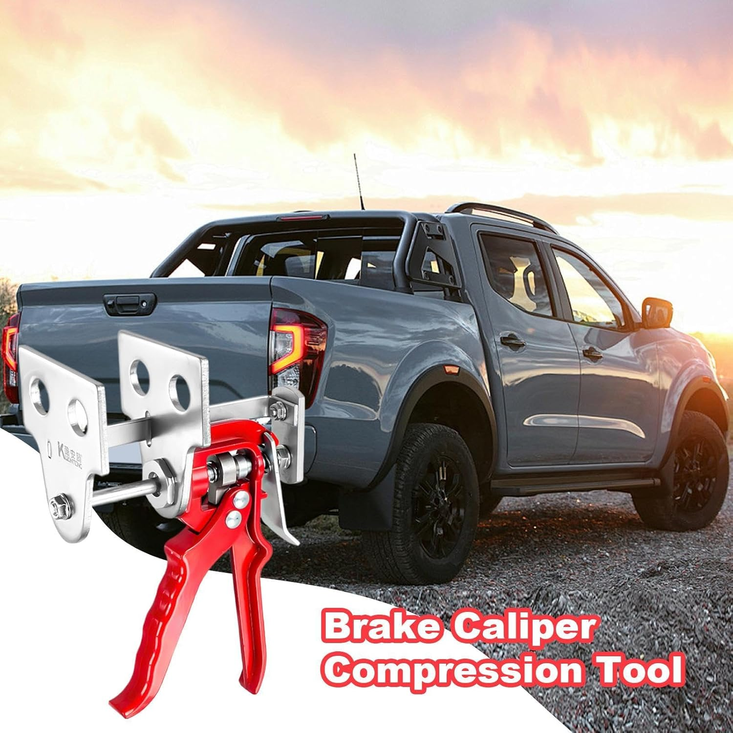 Brake Piston Compressor Tool, Professional Disc Brake Compression Tool, Carbon Steel Heavy Duty Sturdy, Aluminum Alloy, Equipment for Indoor, Present, 24.5Cm image number 6