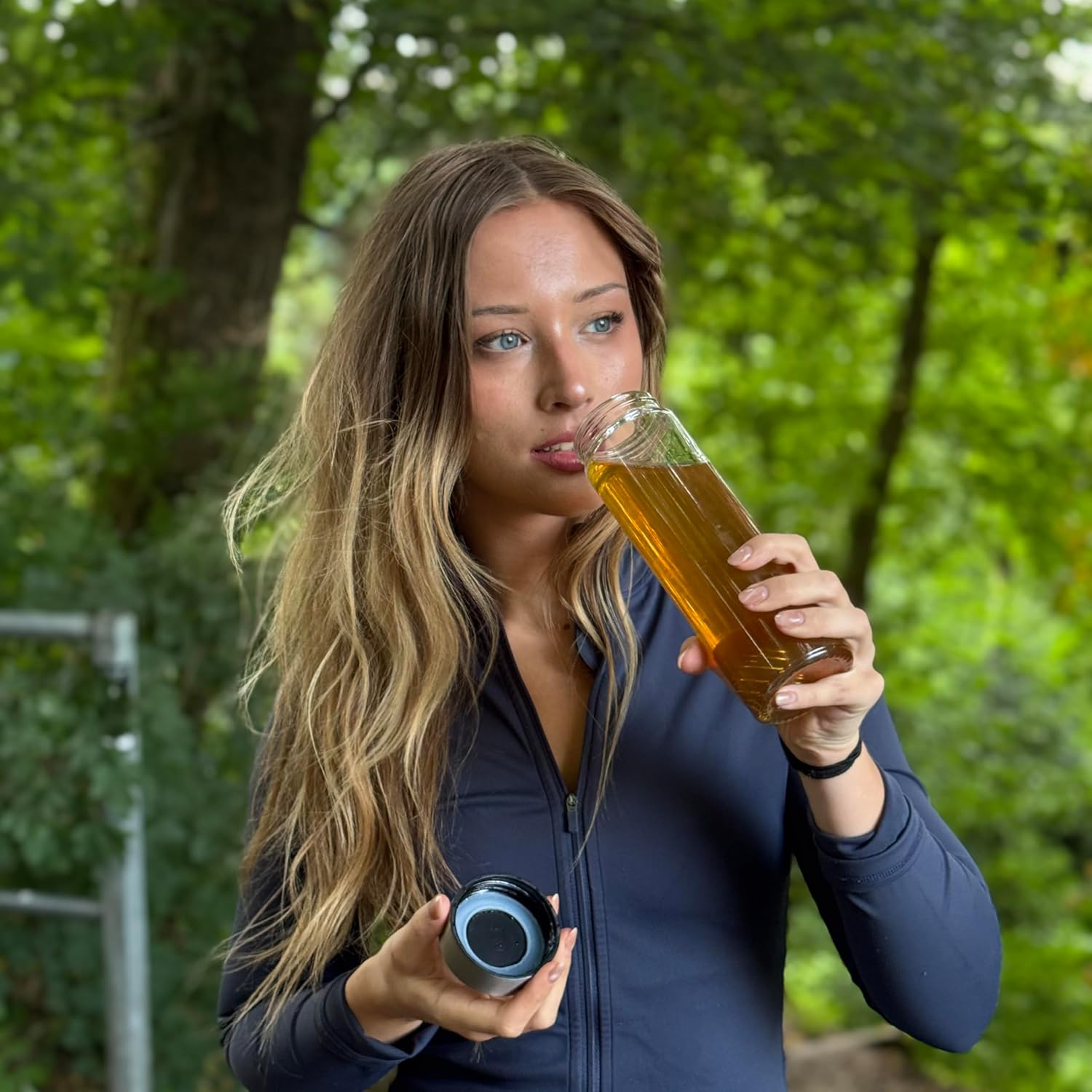 GLASFABRIK Premium Glass Shaker Protein Shake 500 Ml Bpa-Free Glass Bottle with Stainless Steel Ball Sustainable Protein Shaker Made of Glass Tasteless and Leak-Proof German Brand Quality