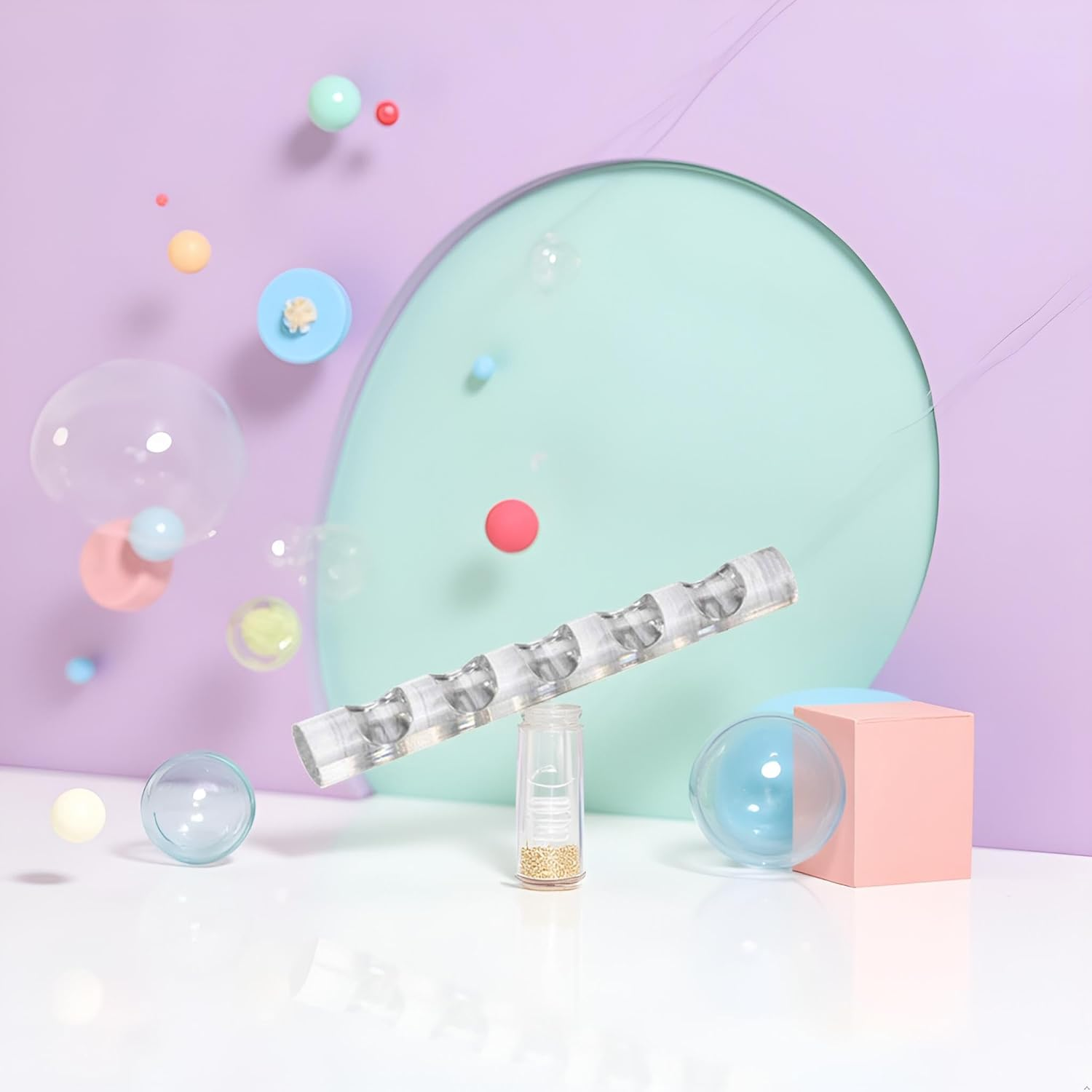 Silver Brush Holder Nail Art Acrylic Simple Transparent Pen Brush Stand Brush Rest Brush Rest for 5 Nail Pens Gel Nails Nail Tools Nail Supplies Stylish Useful Nail Art and Polish image number 4