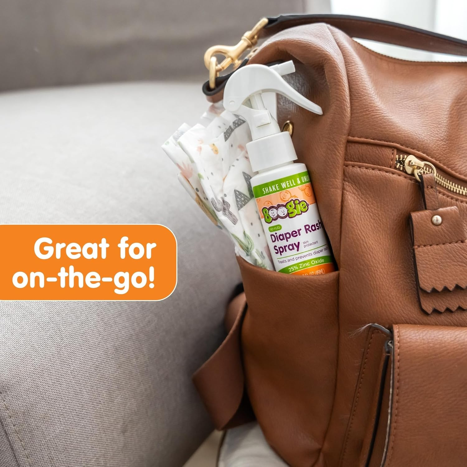 Diaper Rash Cream Spray by Boogie Bottoms, Travel Friendly No-Rub Touch Free Application for Sensitive Skin, from the Maker of Boogie Wipes, over 200 Sprays per Bottle, 1.7 Oz image number 5