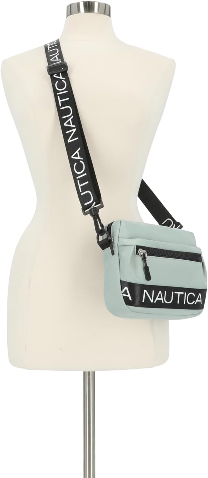 Nautica Womens Nautica Nylon Bean Bag Crossbody/Belt Bag with Adjustable Shoulder Strap - Hot Pink image number 4