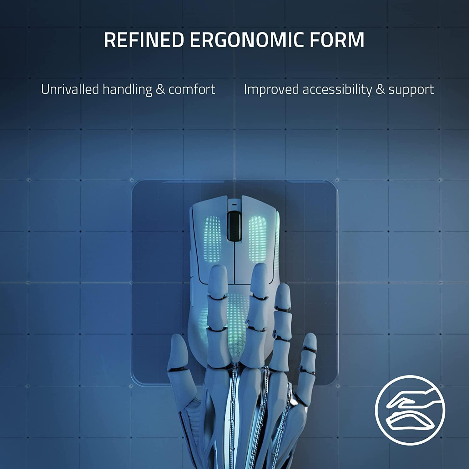 Razer Deathadder V3 Pro - Lightweight Wireless Ergonomic Esports Mouse (63G Lightweight Design, Focus Pro 30K Optical Sensor, Mouse Switches Gen-3, Hyperspeed Wireless) White image number 1