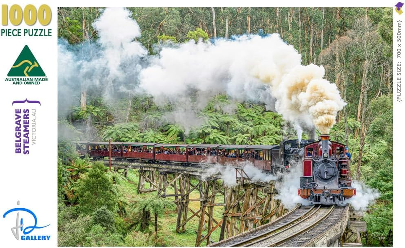 JDP Gallery Jigsaw Puzzle Set (Landscape), Belgrave Steamers, 70 X 50 Cm, 1000 Piece image number 1