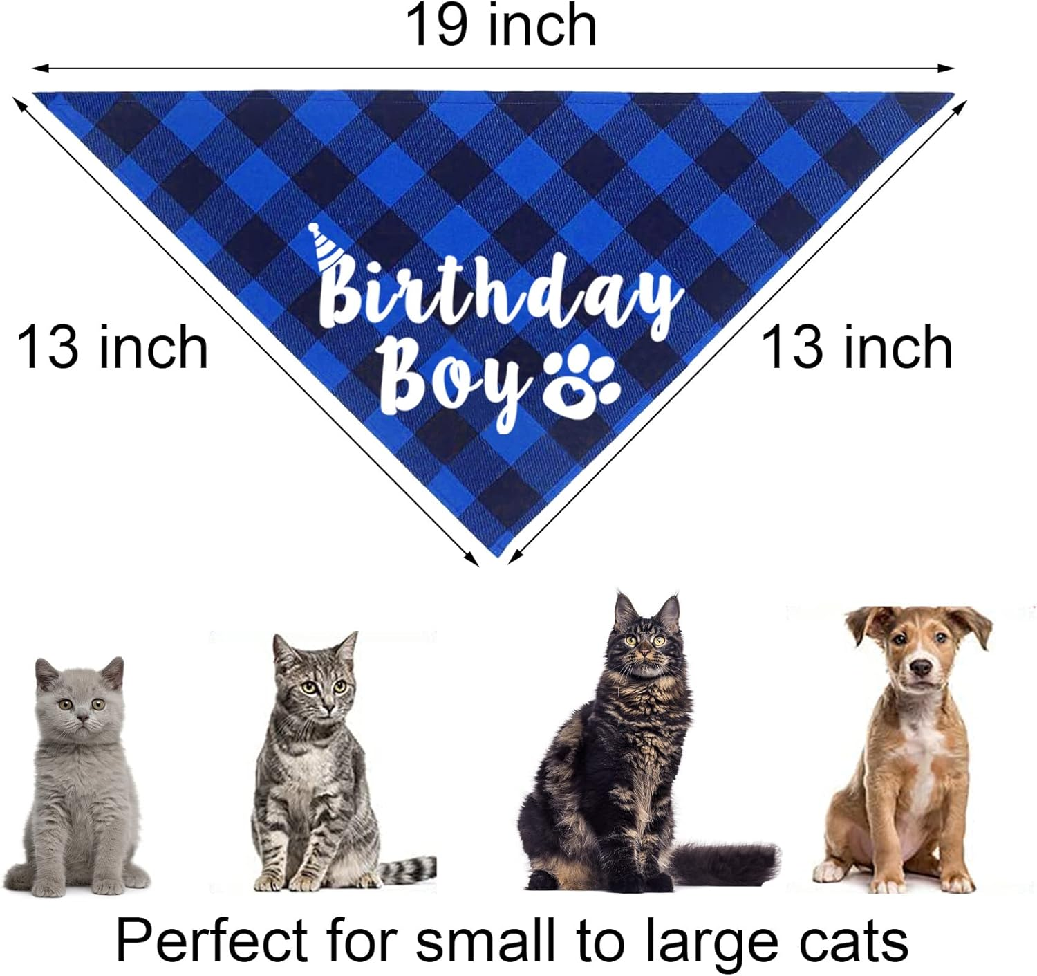 JOTFA Cat Birthday Party Supplies, Cat Birthday Bandana with Cat Birthday Hat Bow Tie Birthday Number Cat Birthday Banner Balloons Meow Letter Balloons for Cat Kitten Birthday Decorations image number 5
